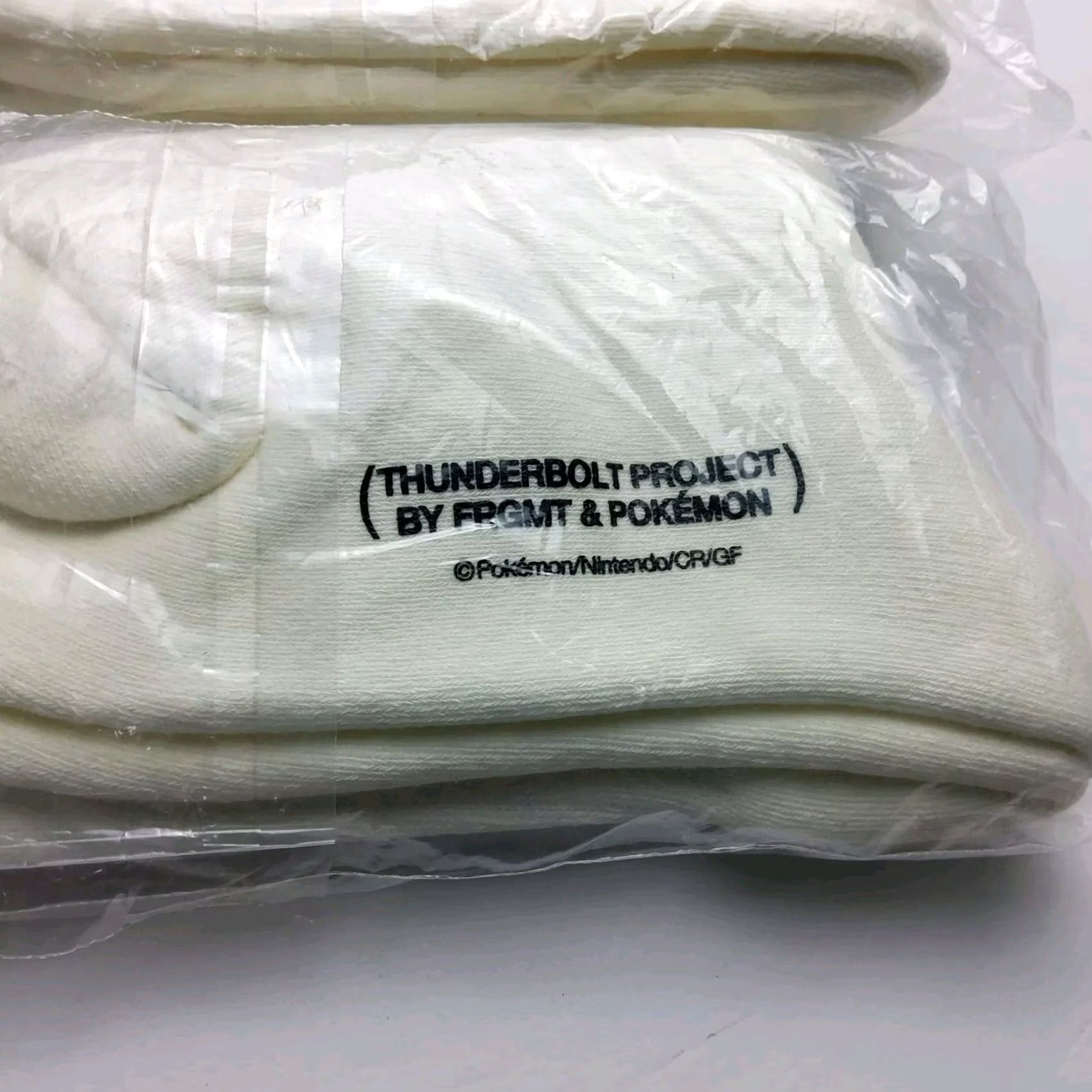 Y/Project Thunderbolt Project By Frgmt & Pokemon Socks One Size Ivory Crew Socks Unisex Adults Size ONE SIZE - 4 Thumbnail