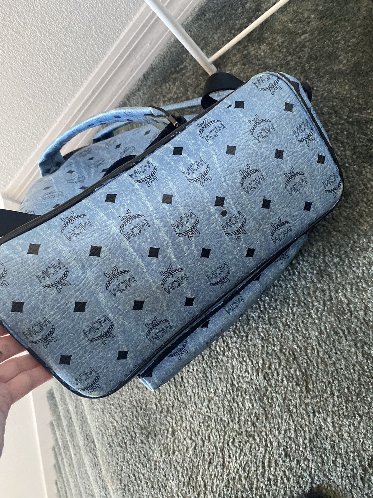 Light Blue customize MCM Backpack