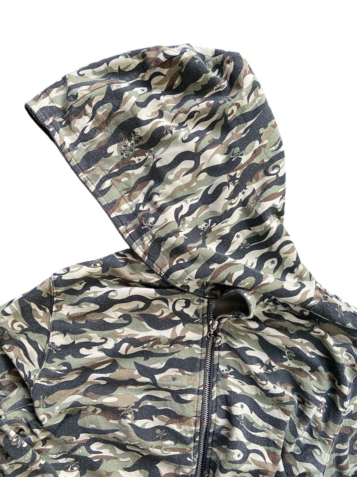 Roen ROEN SKULL ARMY ZIP HOODIE Size US L / EU 52-54 / 3 - 9 Thumbnail