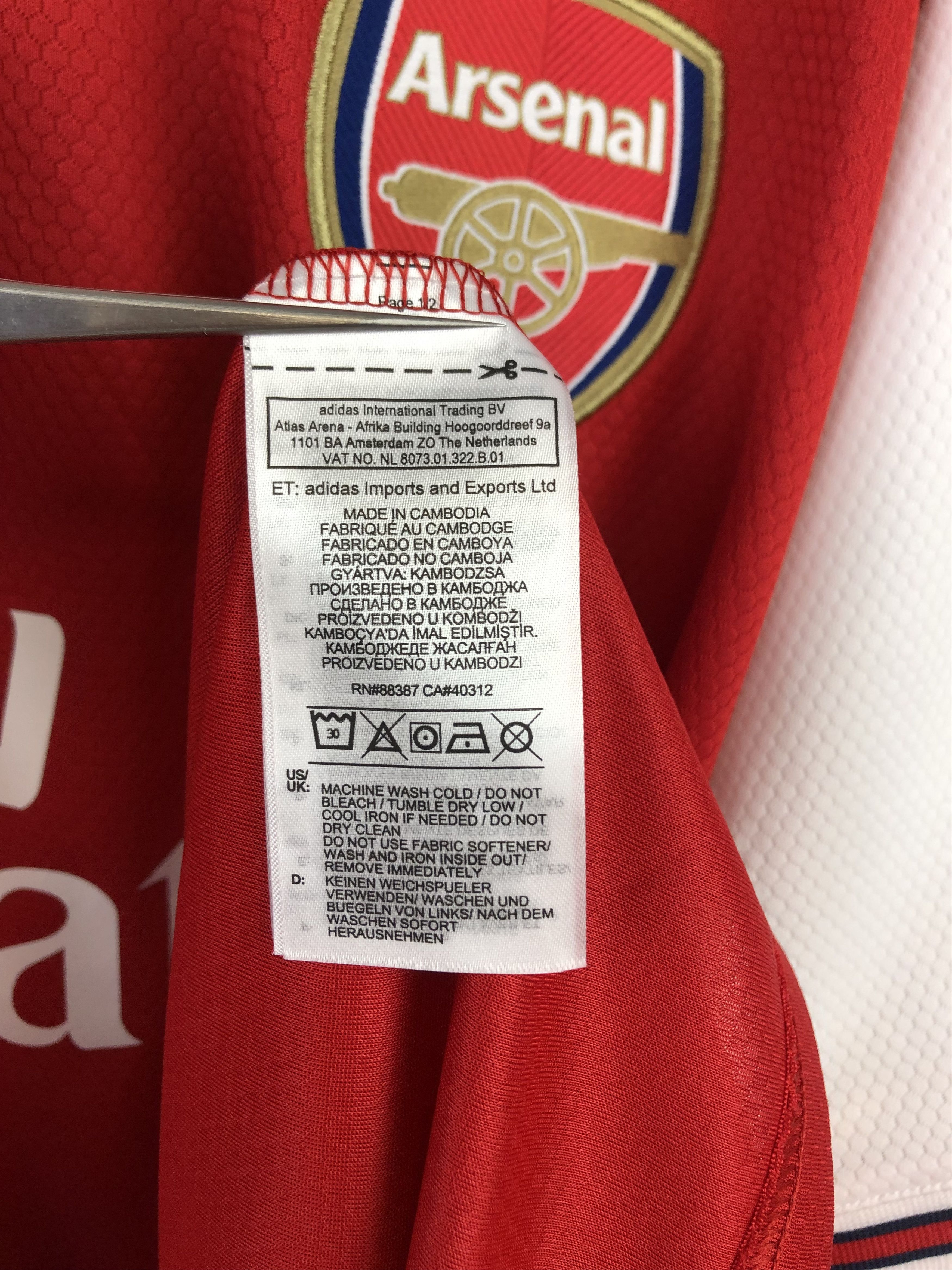 Adidas Arsenal football shirt 2019 #9 Lacazette Jersey Tee Hype Size US XXL / EU 58 / 5 - 14 Thumbnail