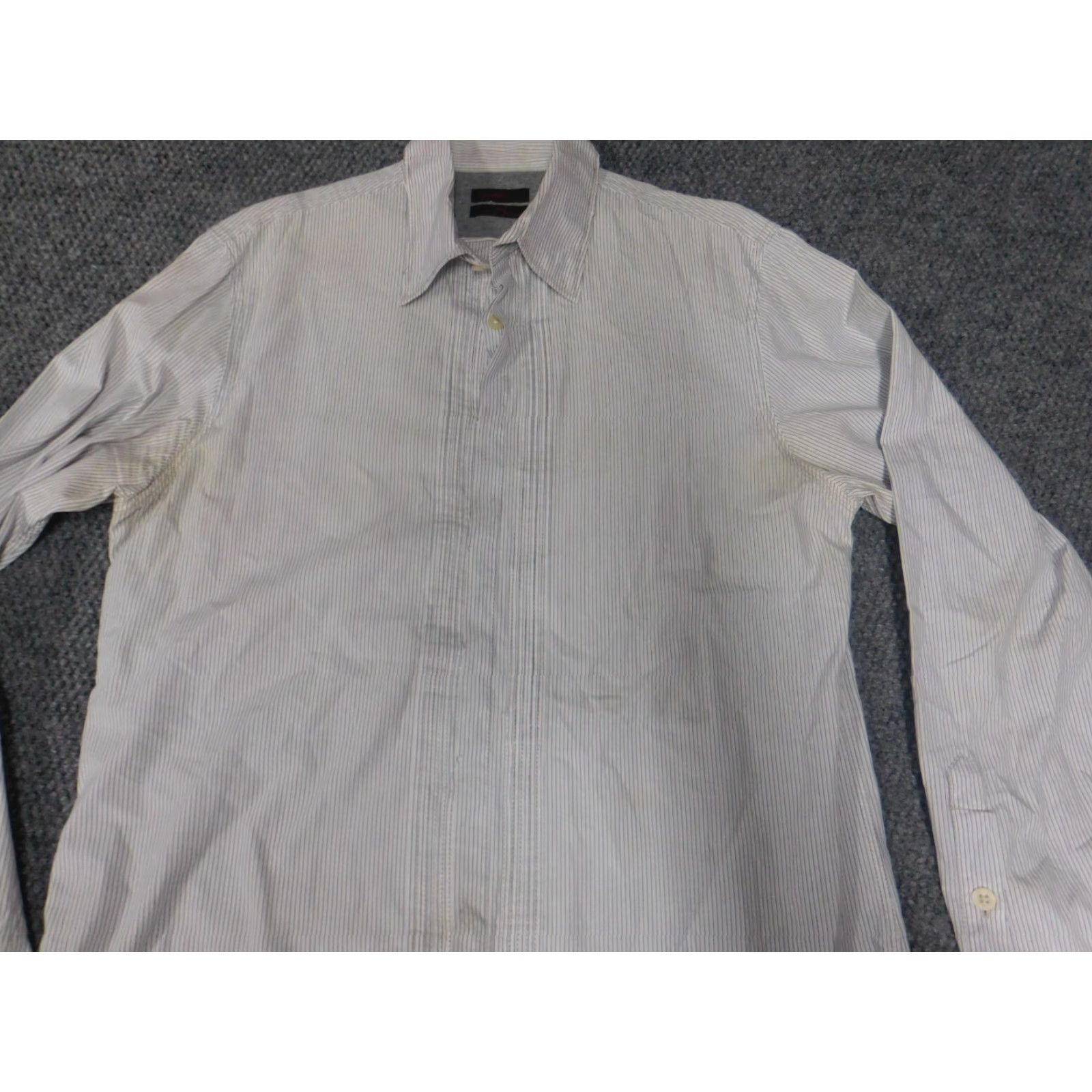 Zara Zara Shirt Button-Up Striped White Long Sleeve Collared Button-Down Logo Pocket Regular Mens L Size US L / EU 52-54 / 3 - 6 Thumbnail