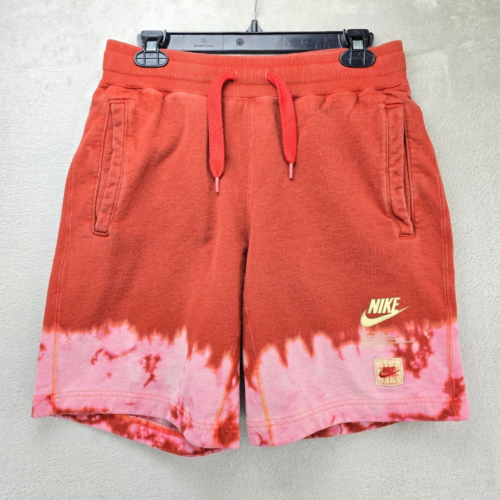 Nike Nike Sportswear French Terry Peace Shorts Mens Small Orange Size US 30 / EU 46 - 1 Thumbnail