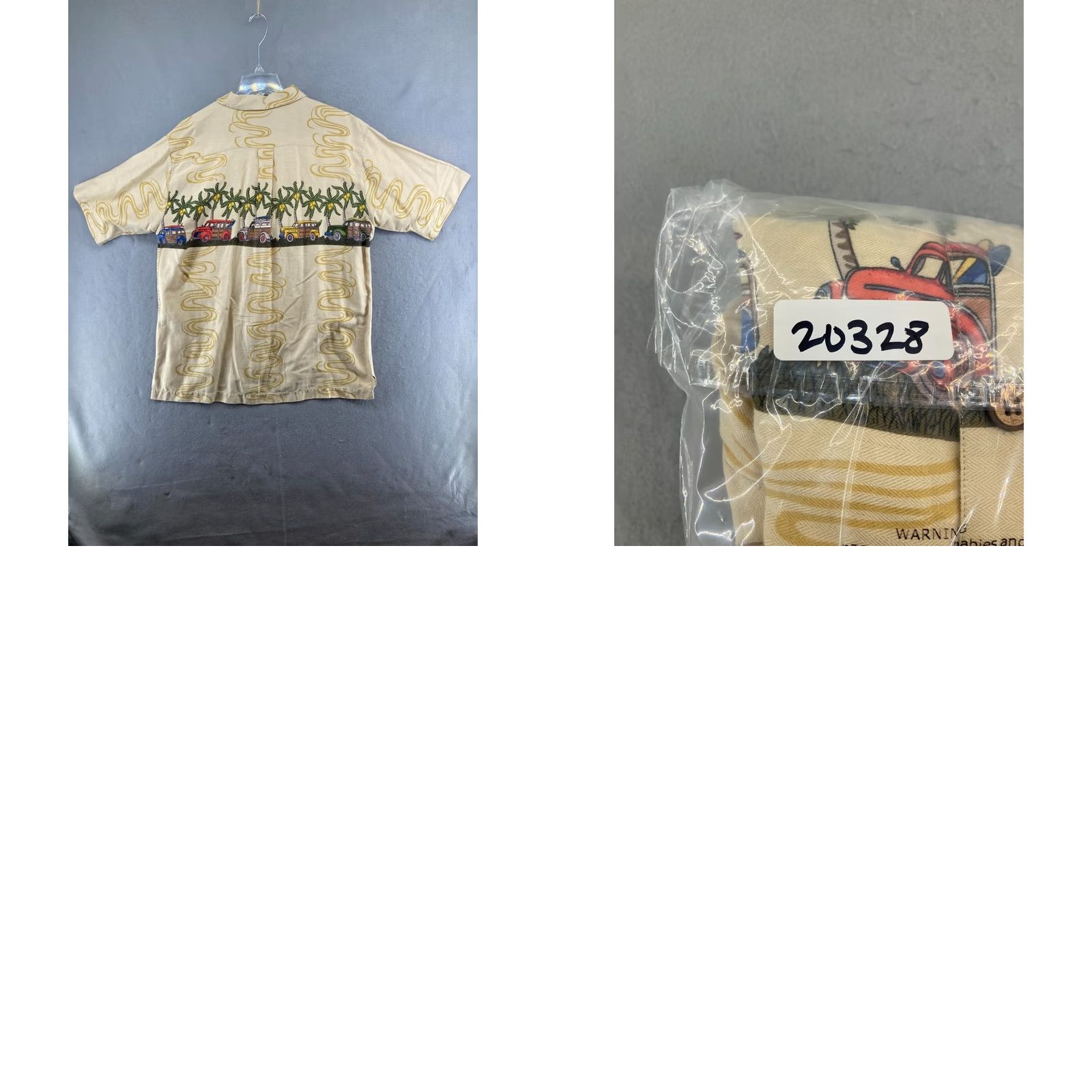 Slowear Colo Wear Mens Hawaiian Shirt L Yellow Car Palms Camp Comfort Button-Up Short Sleeve Cotton Blend Collared Casual Shirt Boys Mens Size US L / EU 52-54 / 3 - 8 Thumbnail