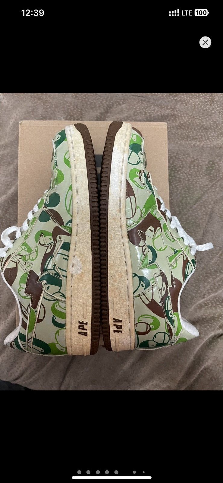Bape Bape Bapesta Vintage Baby Milo Green Camo Sneakers Size US 10 / EU 43 - 6 Thumbnail