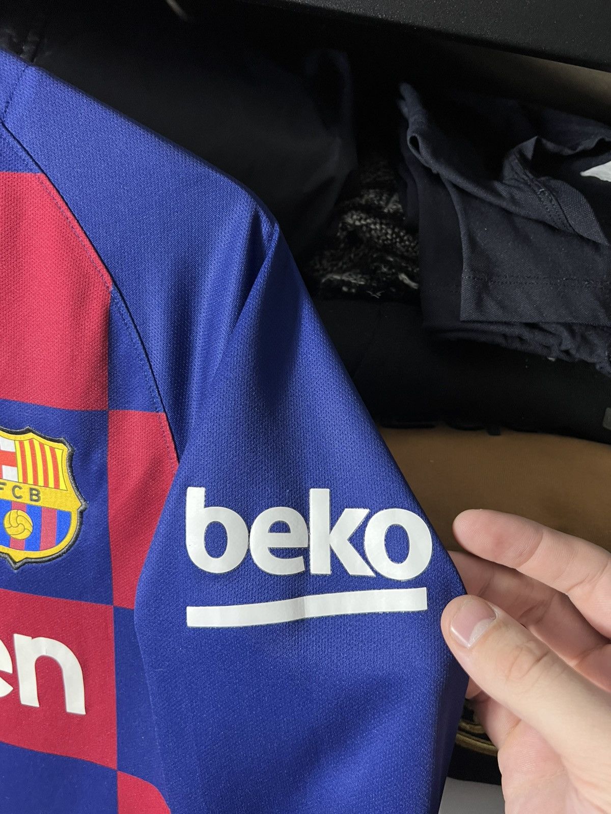 Nike ⚽️🔴🔵 Messi 10 FC Barcelona NIKE Jersey Long Sleeve Dri-Fit Size US S / EU 44-46 / 1 - 6 Thumbnail