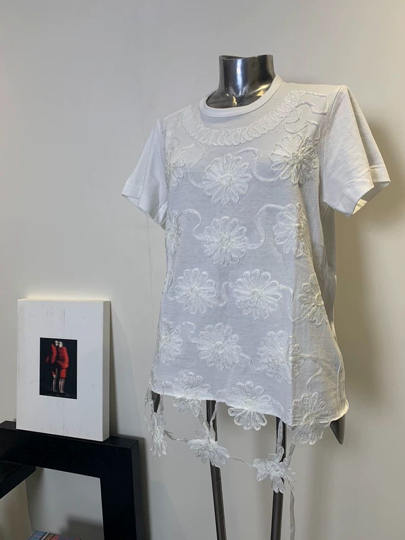 Comme des Garcons Comme Des Garcons Yarn Flower Short Sleeve T-shirt Size S / US 4 / IT 40 - 2 Thumbnail