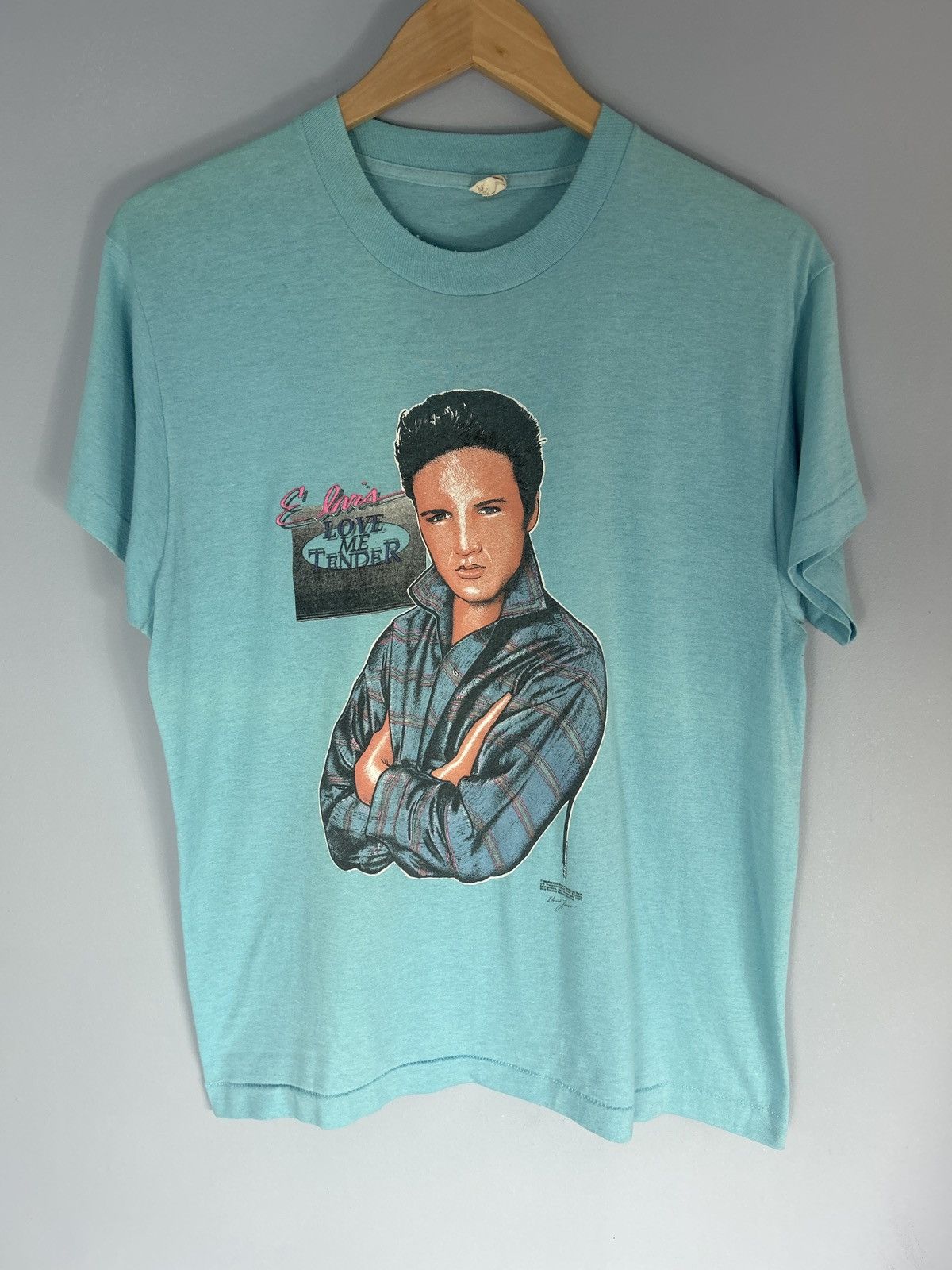 Vintage Vintage 1987 Elvis Presley Love Me Tender Tee Size US L / EU 52-54 / 3 - 1 Thumbnail