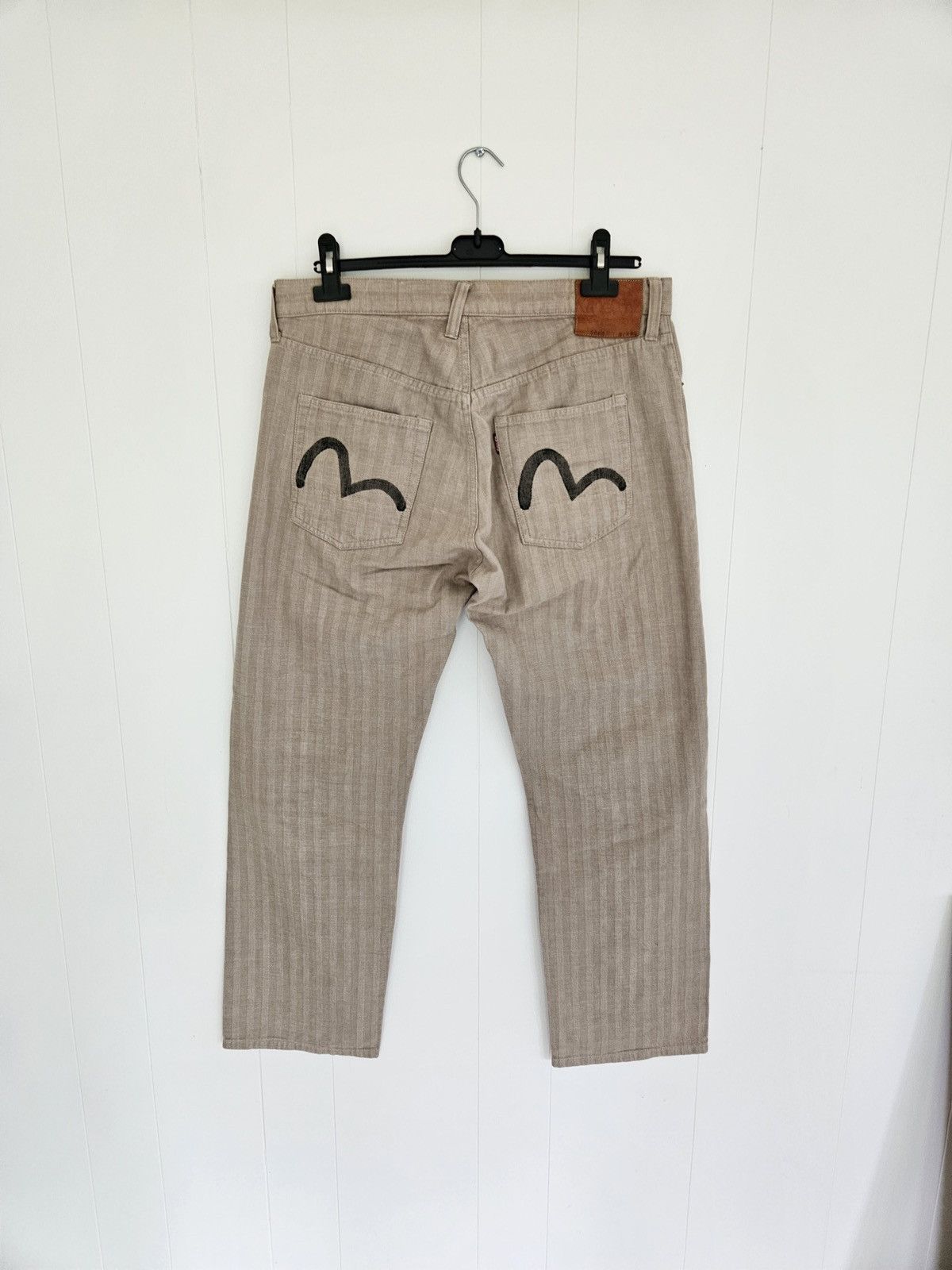 image of Evisu Jeans in Beige, Men's (Size 34)