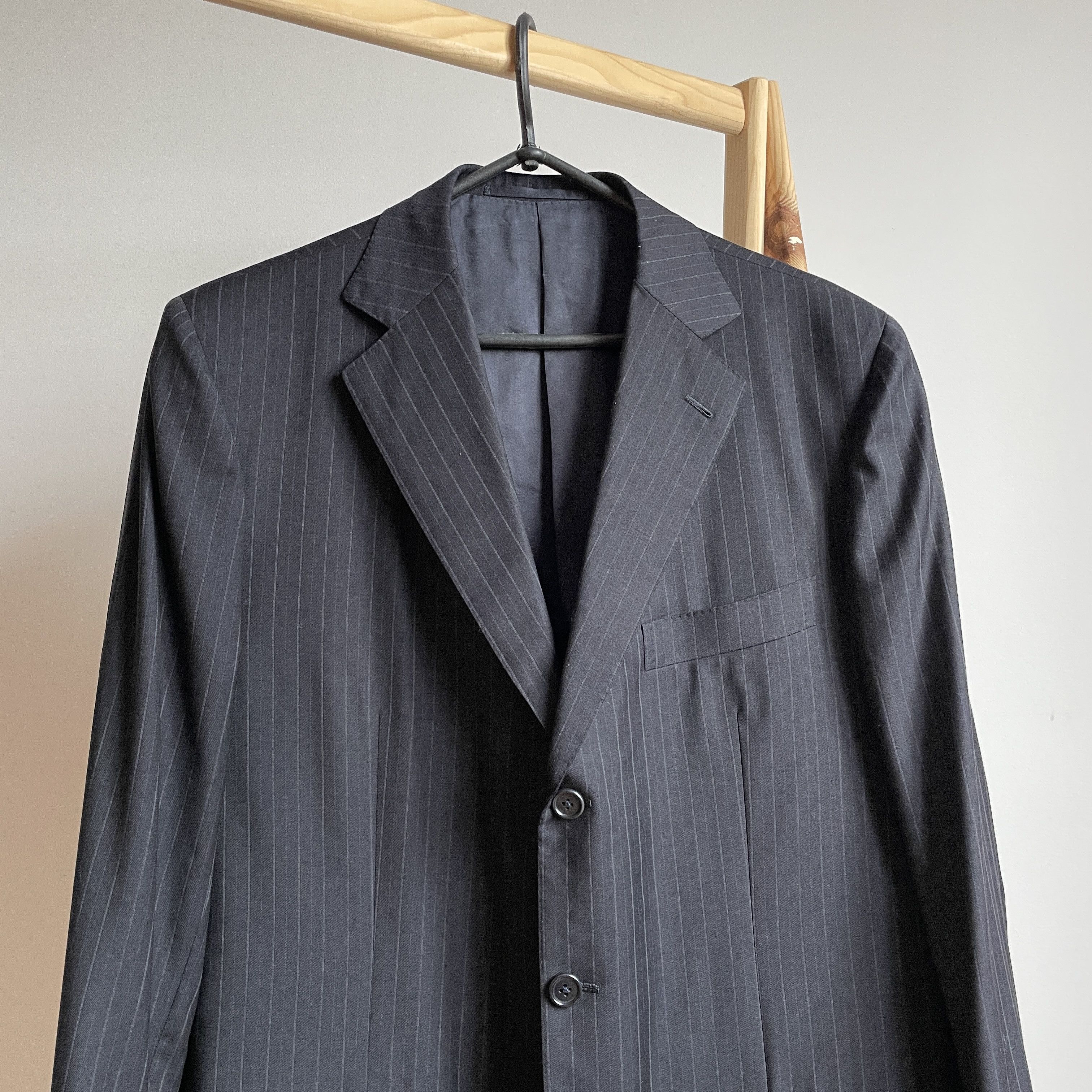 Other Sartoria Castangia Wool Half Lined Striped 3 Button Blazer Size 44R - 4 Thumbnail