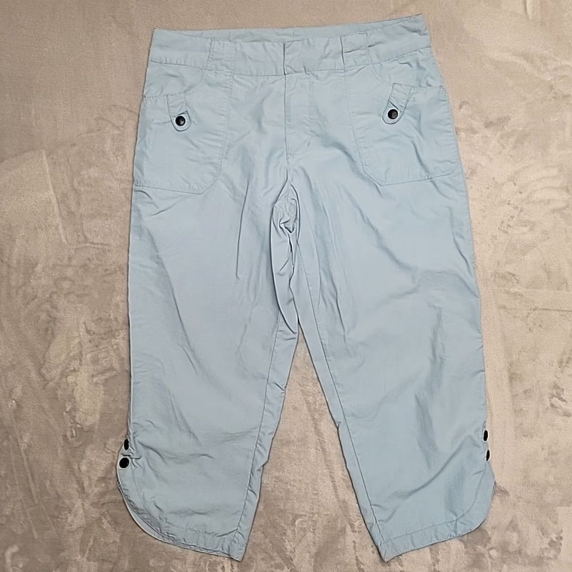 Vintage REI pants Womens 12 Blue Nylon Crop Capri Hike Outdoor UPF 50 Lightweight Travel Size 34" / US 12 / IT 48 - 2 Thumbnail