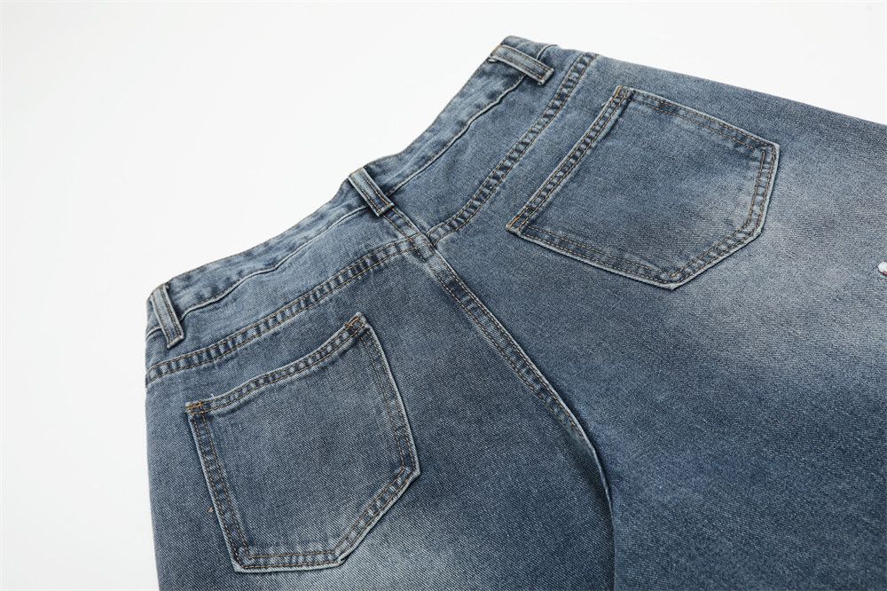 Japanese Brand × Jean Men's washed loose star patch decorated scimitar jeans Size US 32 / EU 48 - 5 Thumbnail