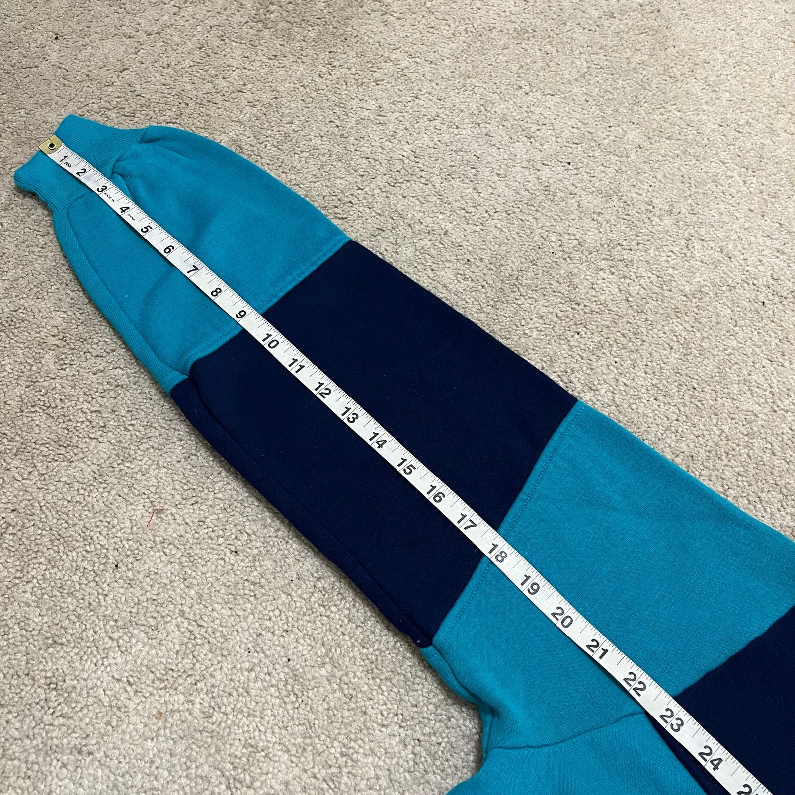 Dunlop Vintage Dunlop Turquoise/Navy Striped Crewneck Sweatshirt L Size US L / EU 52-54 / 3 - 7 Thumbnail