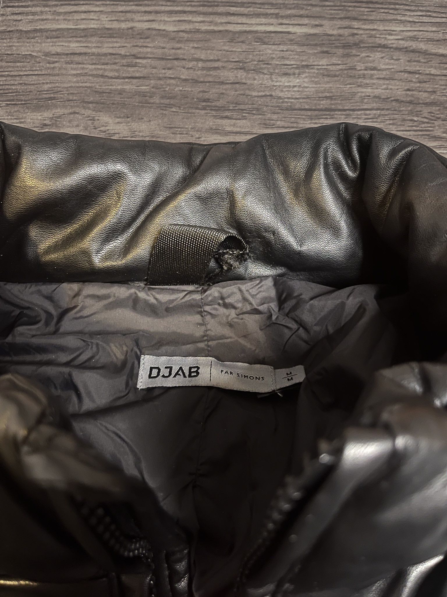 Simons Faux Leather Puffer Jacket Size US M / EU 48-50 / 2 - 7 Thumbnail