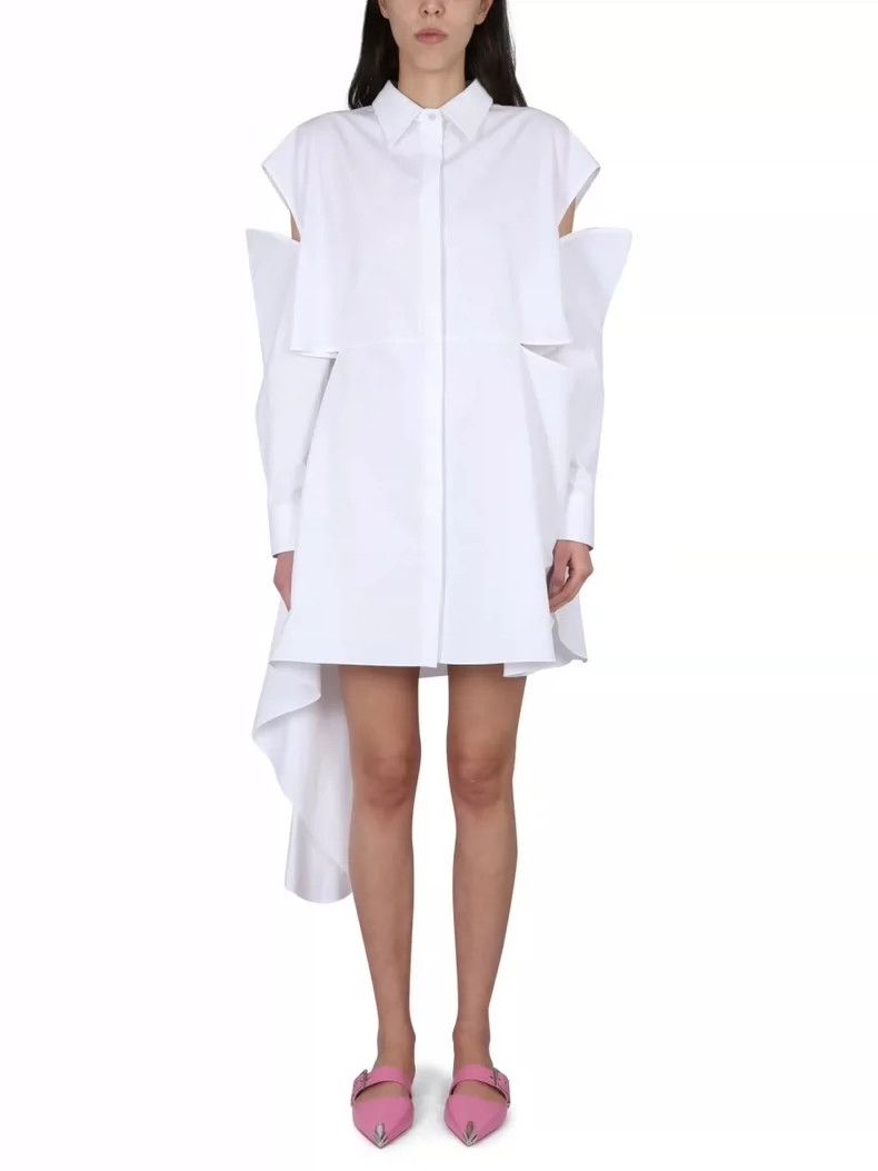 Alexander McQueen Alexander McQUEEN size 36 Ribbon hollowed out shirt dress Size M / US 6-8 / IT 42-44 - 1 Thumbnail