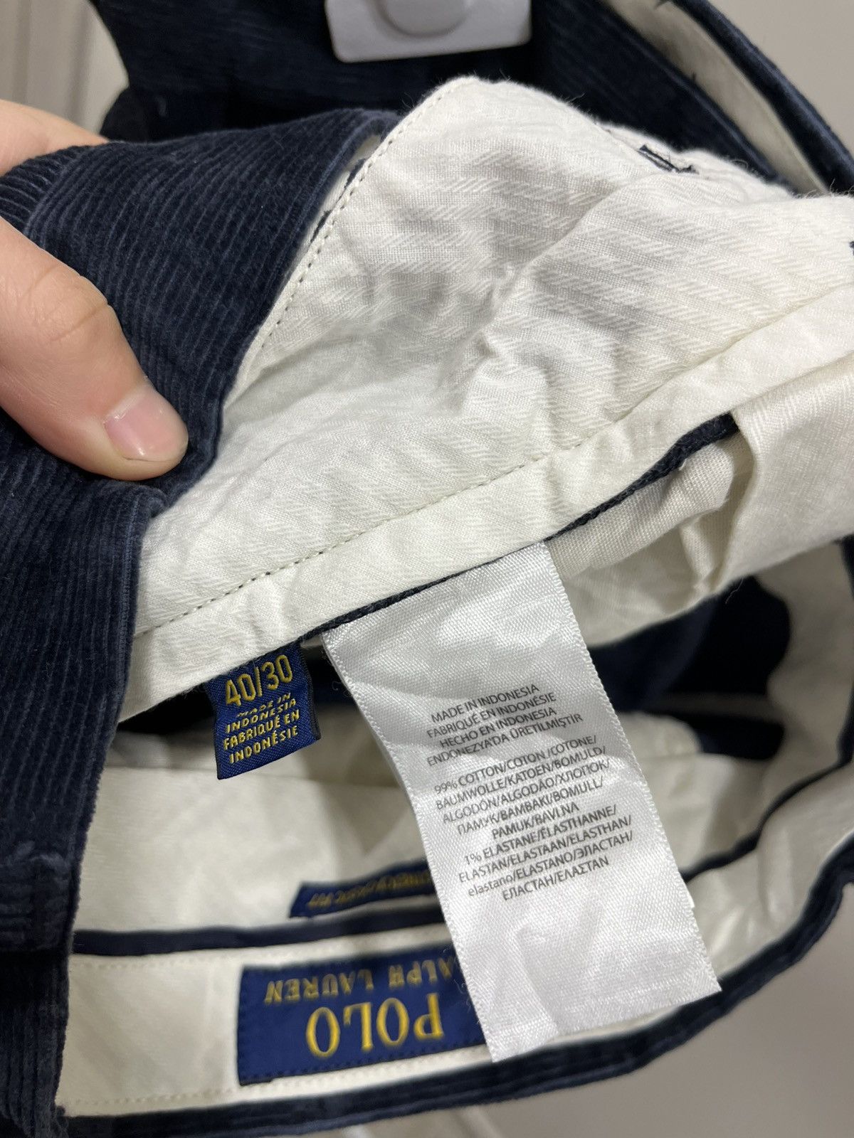Polo Ralph Lauren Polo Ralph Lauren Velvet Pants Stretch Slim Fit blue 40/30 Size US 40 / EU 56 - 7 Thumbnail
