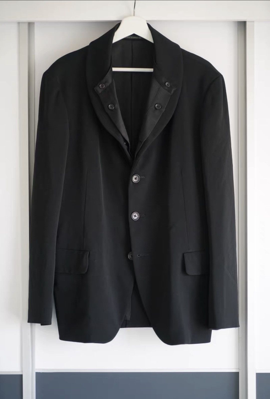 Yohji Yamamoto Yohji Yamamoto 10aw Double Silk Tuxedo Blazer K4 Size US M / EU 48-50 / 2 - 1 Thumbnail