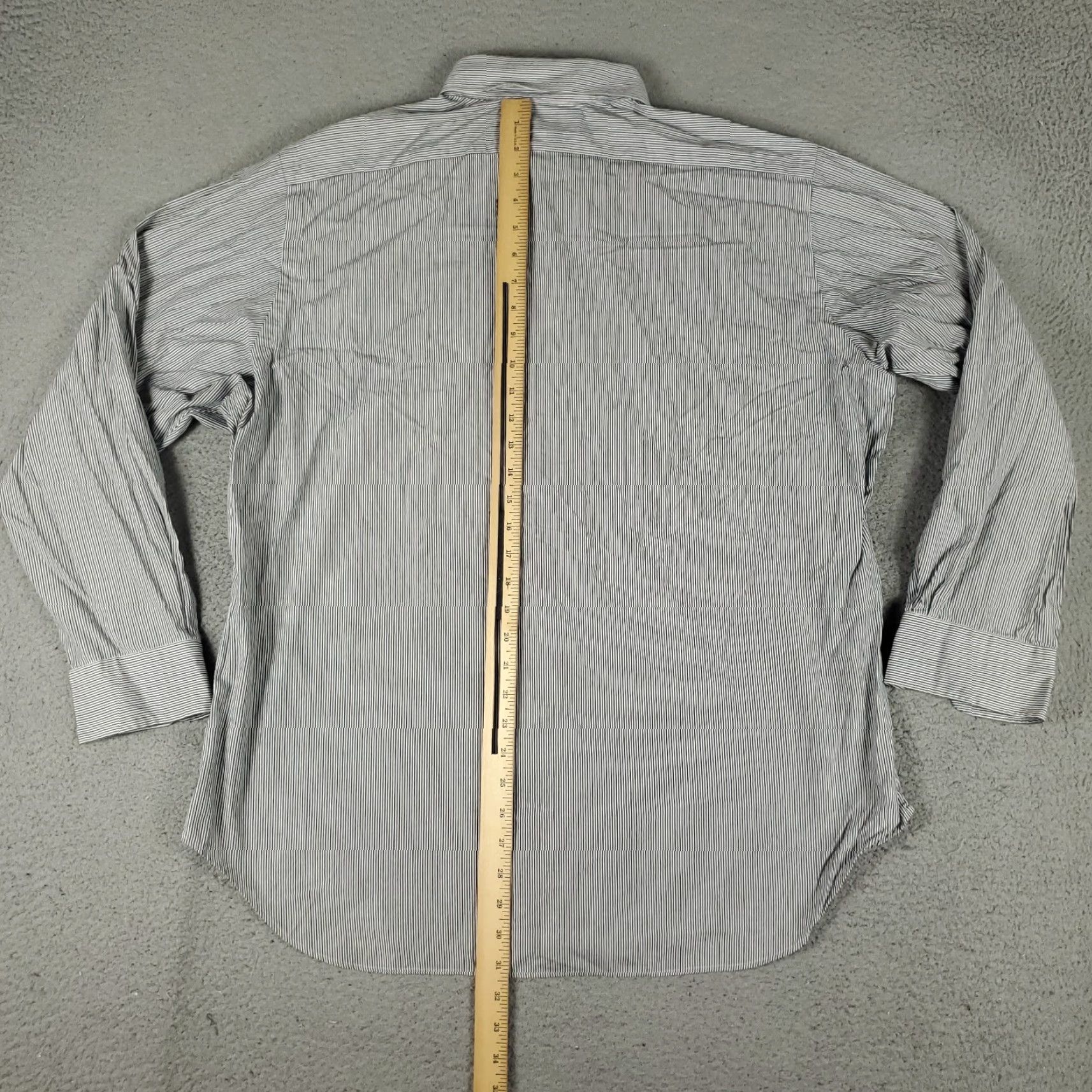 Ralph Lauren Ralph Lauren Dress Shirt Men’s Size 17 Blue Striped Long Sleeve Button Up Classic Modern Size 46R - 4 Thumbnail