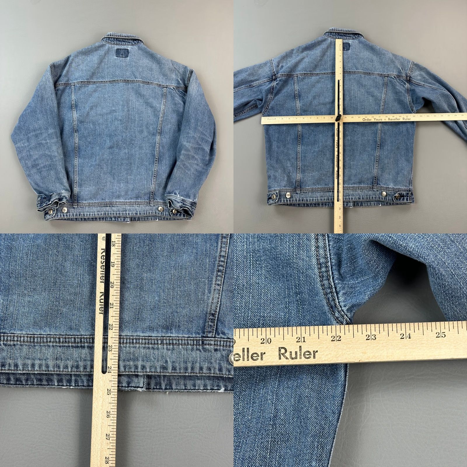 American Eagle Outfitters VINTAGE American Eagle Jacket Mens Medium Blue Denim Classic Trucker Rockabilly 90s USA Western Logo Pockets Collared Button Closure Size US M / EU 48-50 / 2 - 9 Thumbnail
