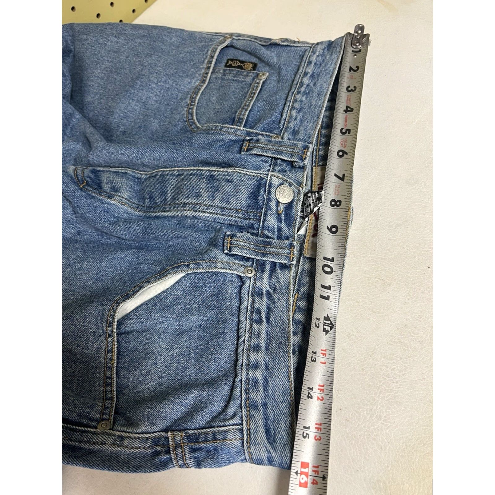 Denime VINTAGE Yaga Jeans Denim 32x33 Button Fly Mens USA Made Blue Straight 33 Inseam Size US 32 / EU 48 - 7 Thumbnail