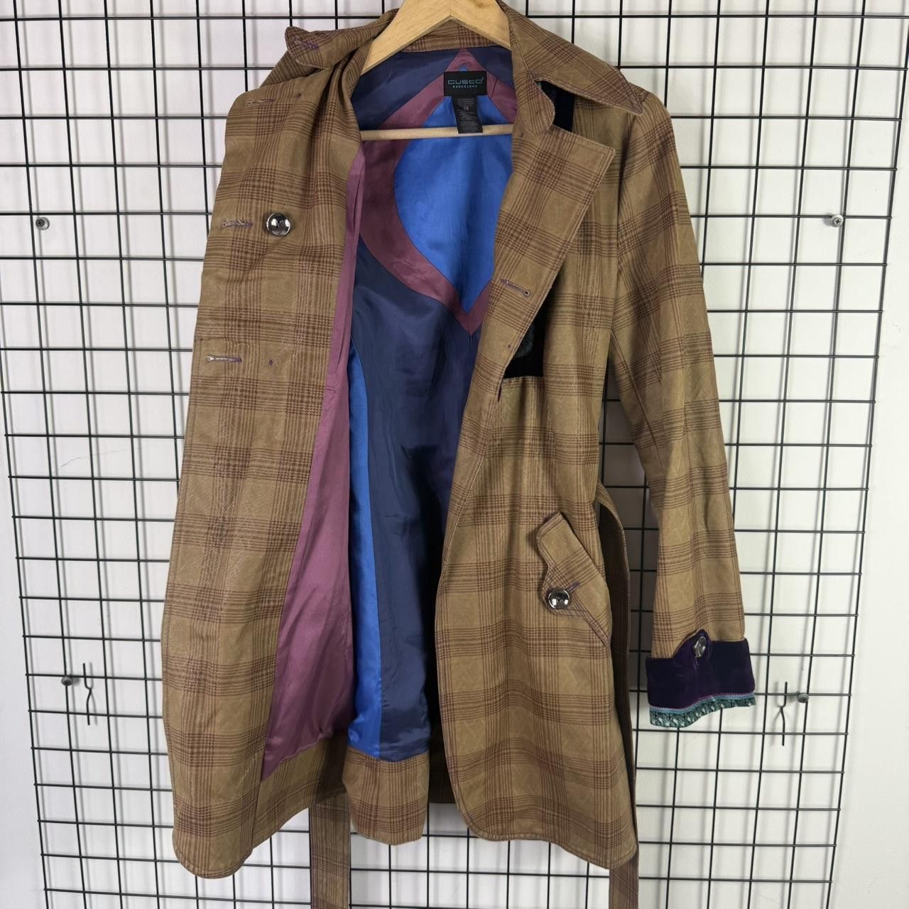 Custo Barcelona Custo Barcelona Womans Coat Beige Black Patchwork Size M / US 6-8 / IT 42-44 - 6 Thumbnail