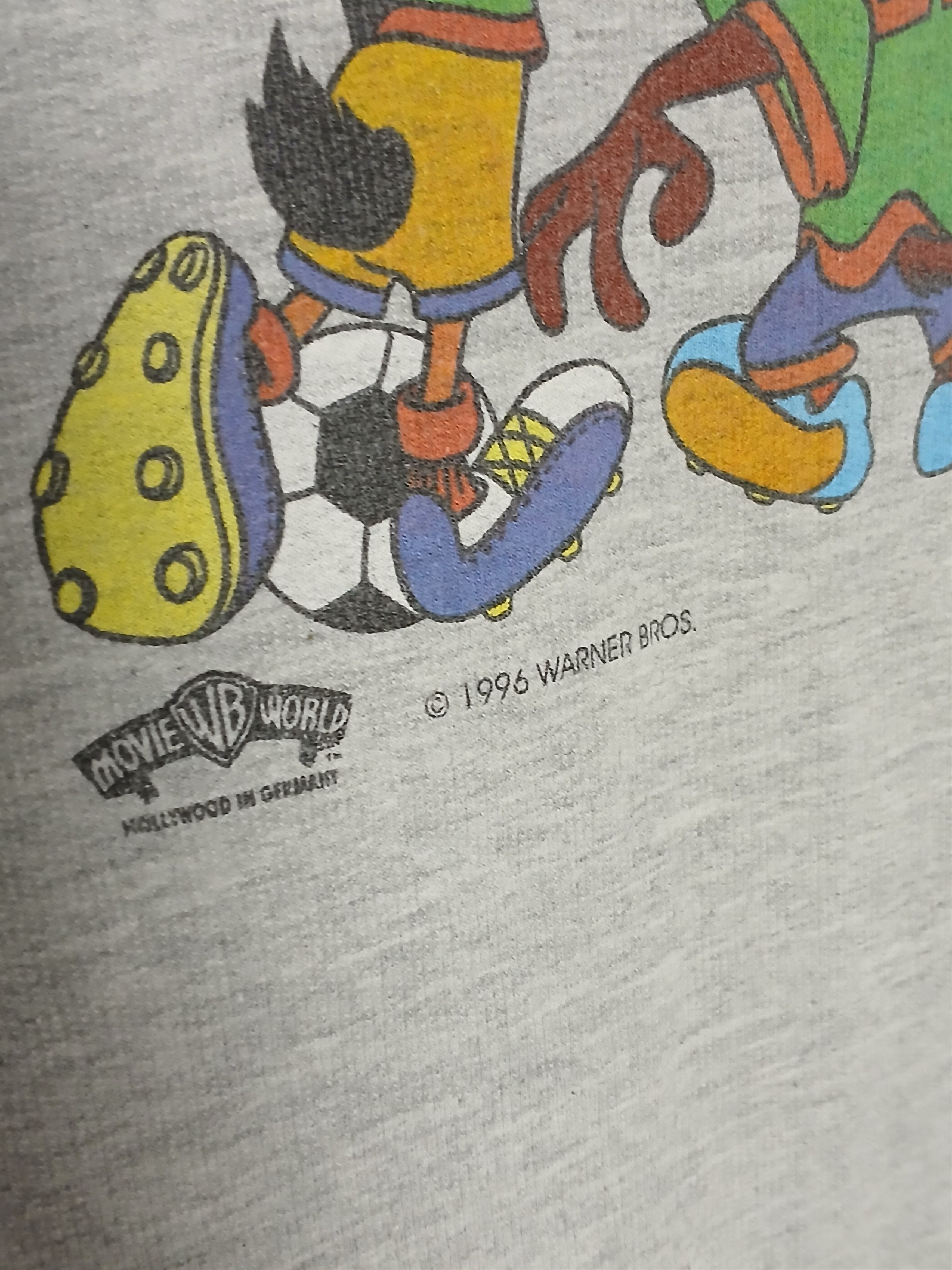 Vintage × Warner Bros Vintage 1996 Looney Tunes Football Sweatshirt Size US L / EU 52-54 / 3 - 6 Thumbnail