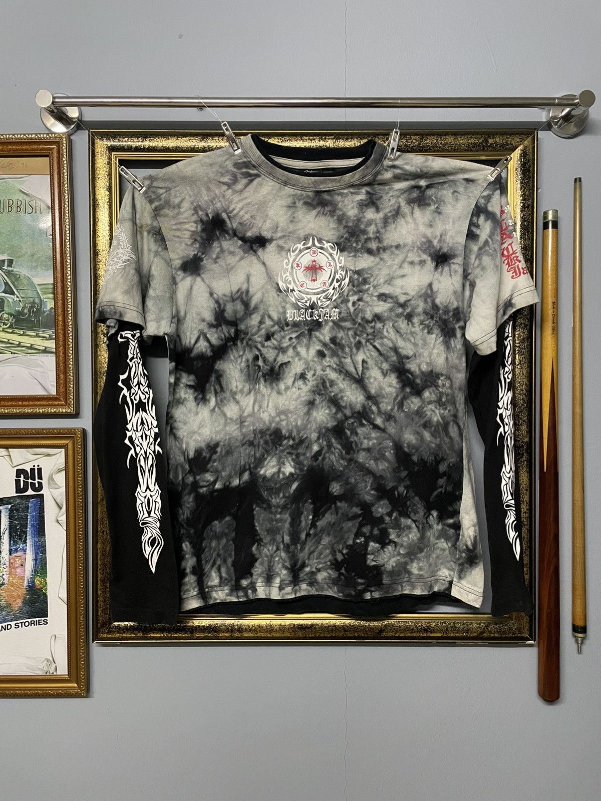 Beauty Beast Vintage 1990s Japan Designer Black Farm Tribal Punk Tie Dye Size US M / EU 48-50 / 2 - 1 Thumbnail