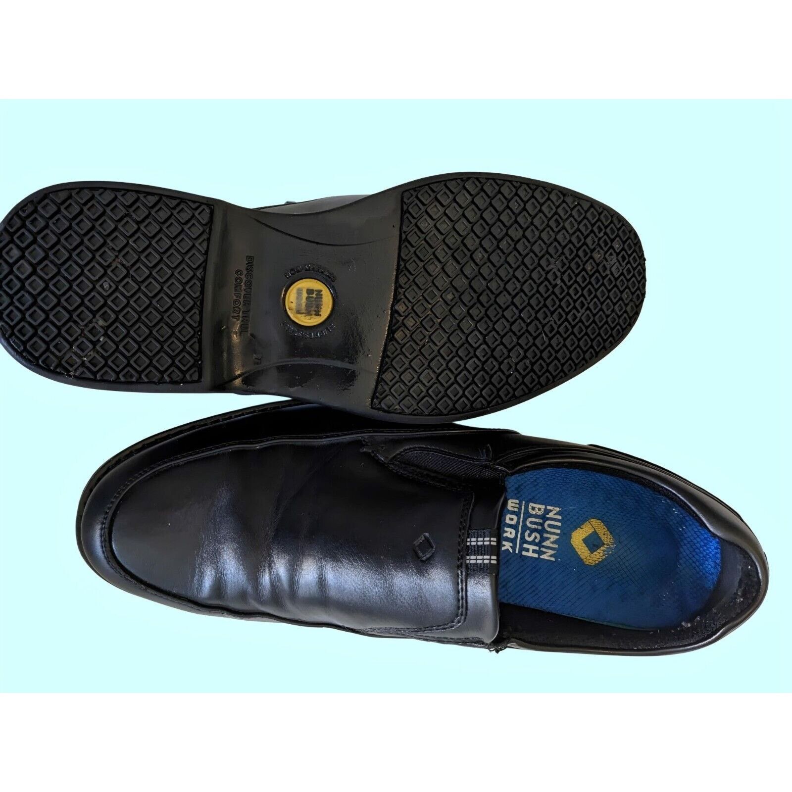 Nunn Bush Nunn Bush Men's Work Slip-On Black Size 8 1/2 Comfort Shoes Size US 8.5 / EU 41-42 - 3 Thumbnail