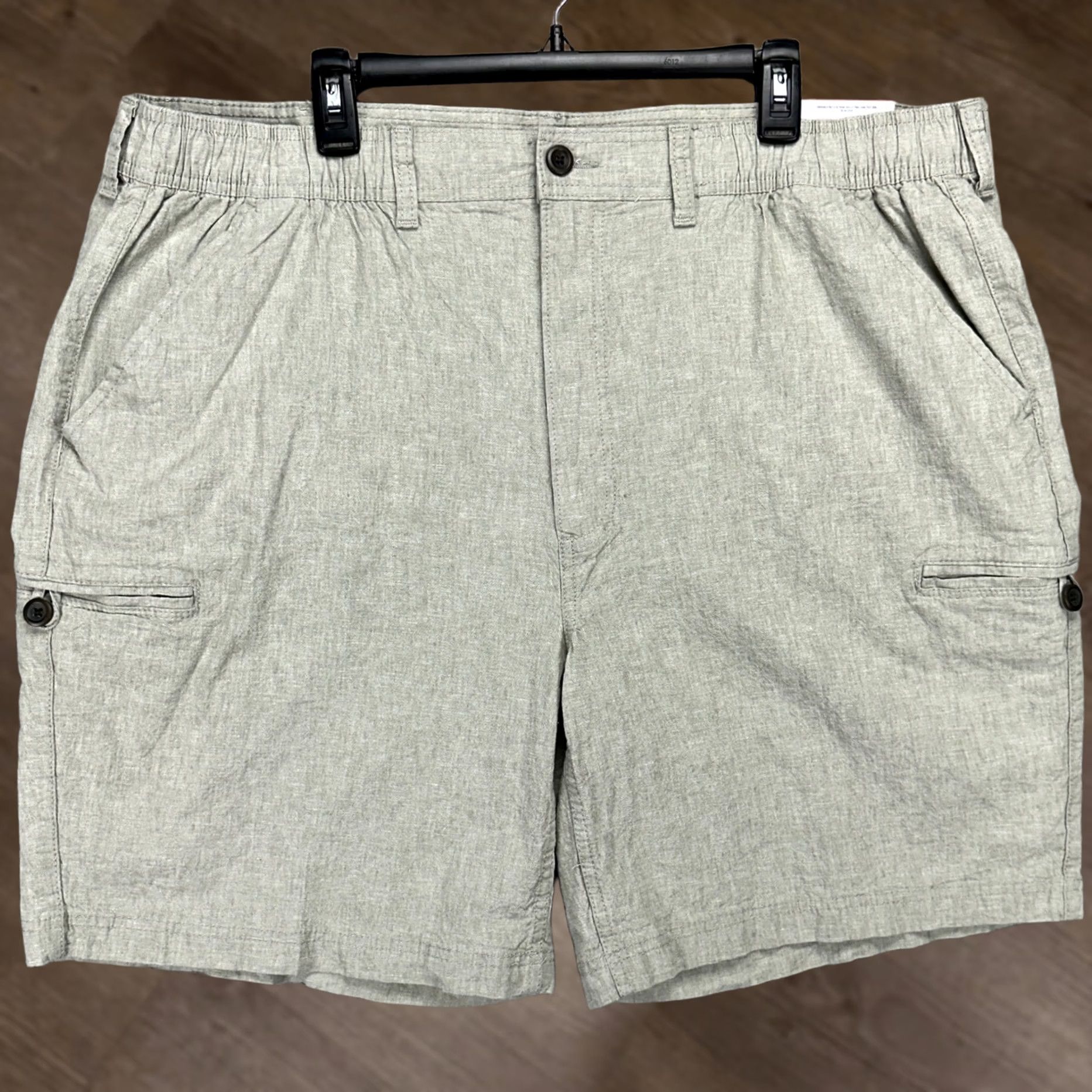 Vintage St. John's Bay Mens Cargo Shorts 44X9 Khaki Stretchable Waist Casual Pockets NEW Size US 44 / EU 60 - 1 Thumbnail