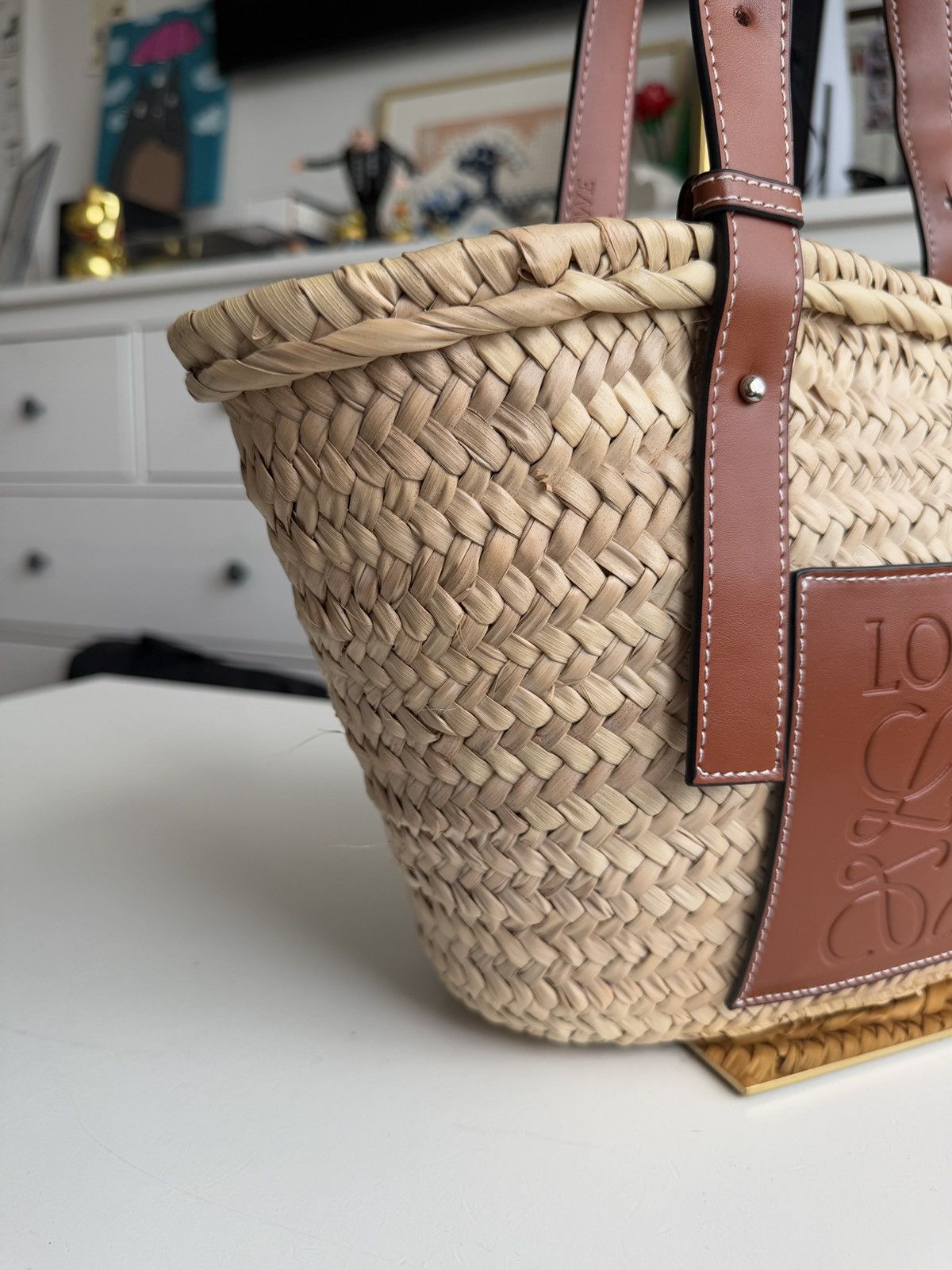 Designer × Loewe Loewe big logo basket bag designer luxury old money summer Size ONE SIZE - 4 Thumbnail