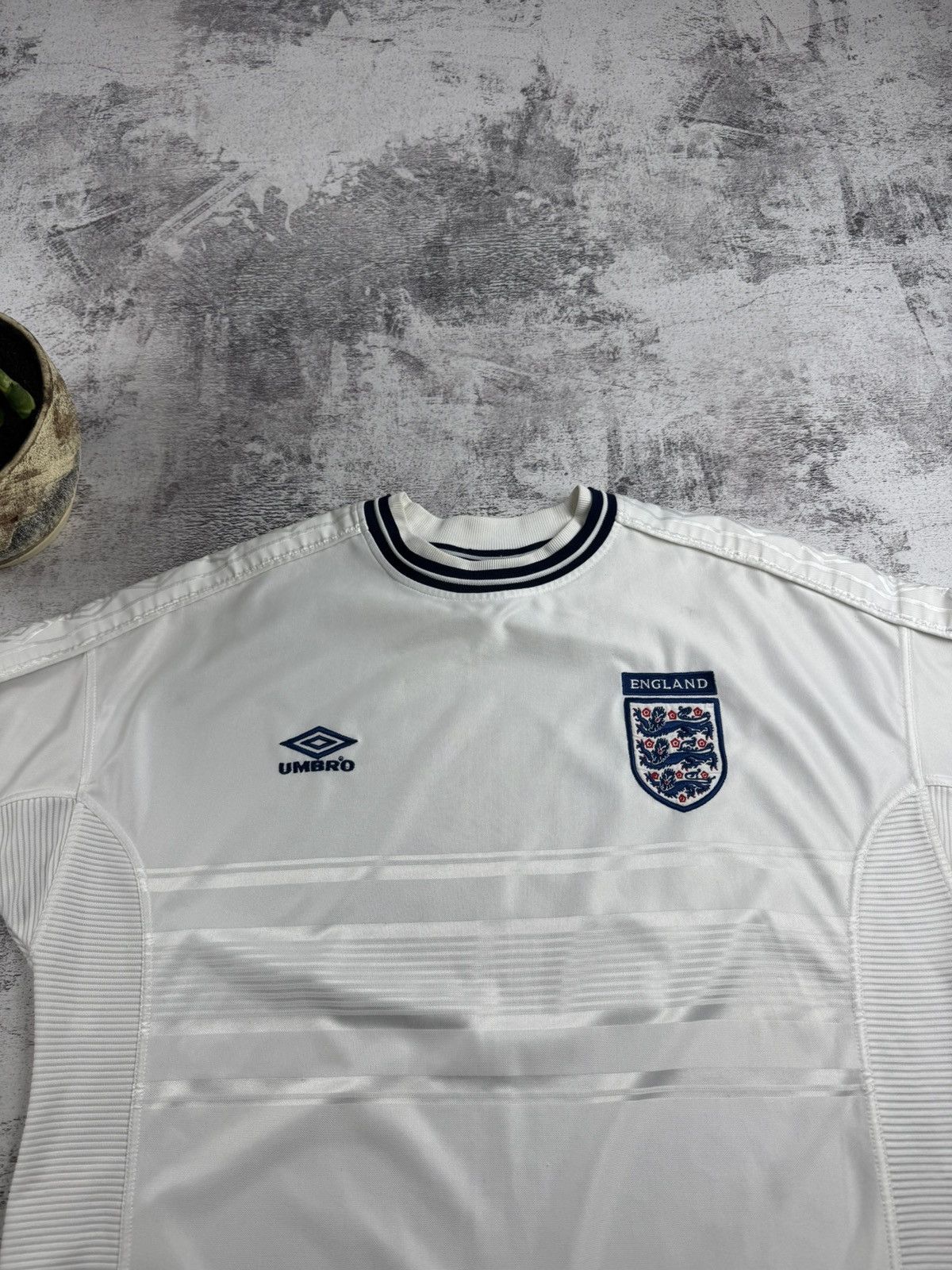 Umbro England 1999 2001 National Vintage Home Umbro Soccer Football T Shirt Jersey Tee Size US XL / EU 56 / 4 - 6 Thumbnail