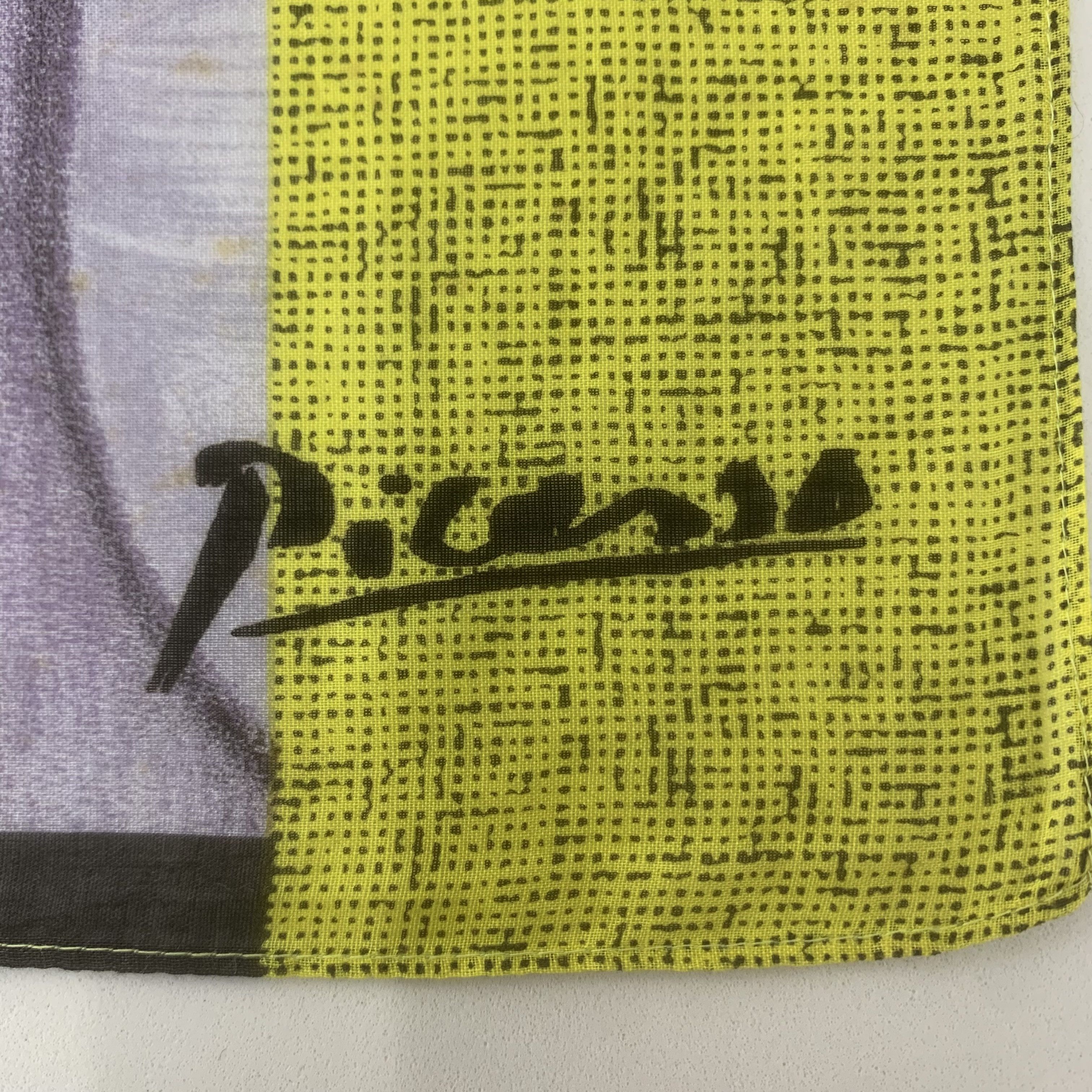 Vintage Picasso Handkerchief Bandana Neckerchief Pocket Square Size ONE SIZE - 4 Thumbnail