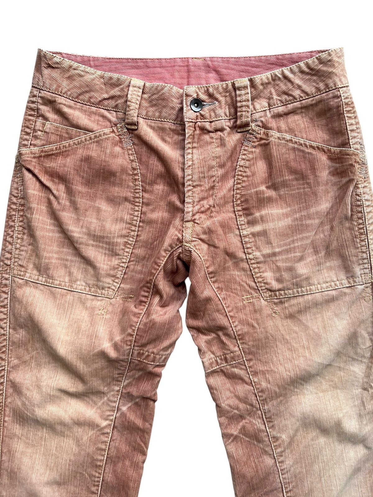 Japanese Brand Sunfaded Pink Corduroy Wide Baggy Pants 32x27 Size 32" / US 10 / IT 46 - 4 Thumbnail