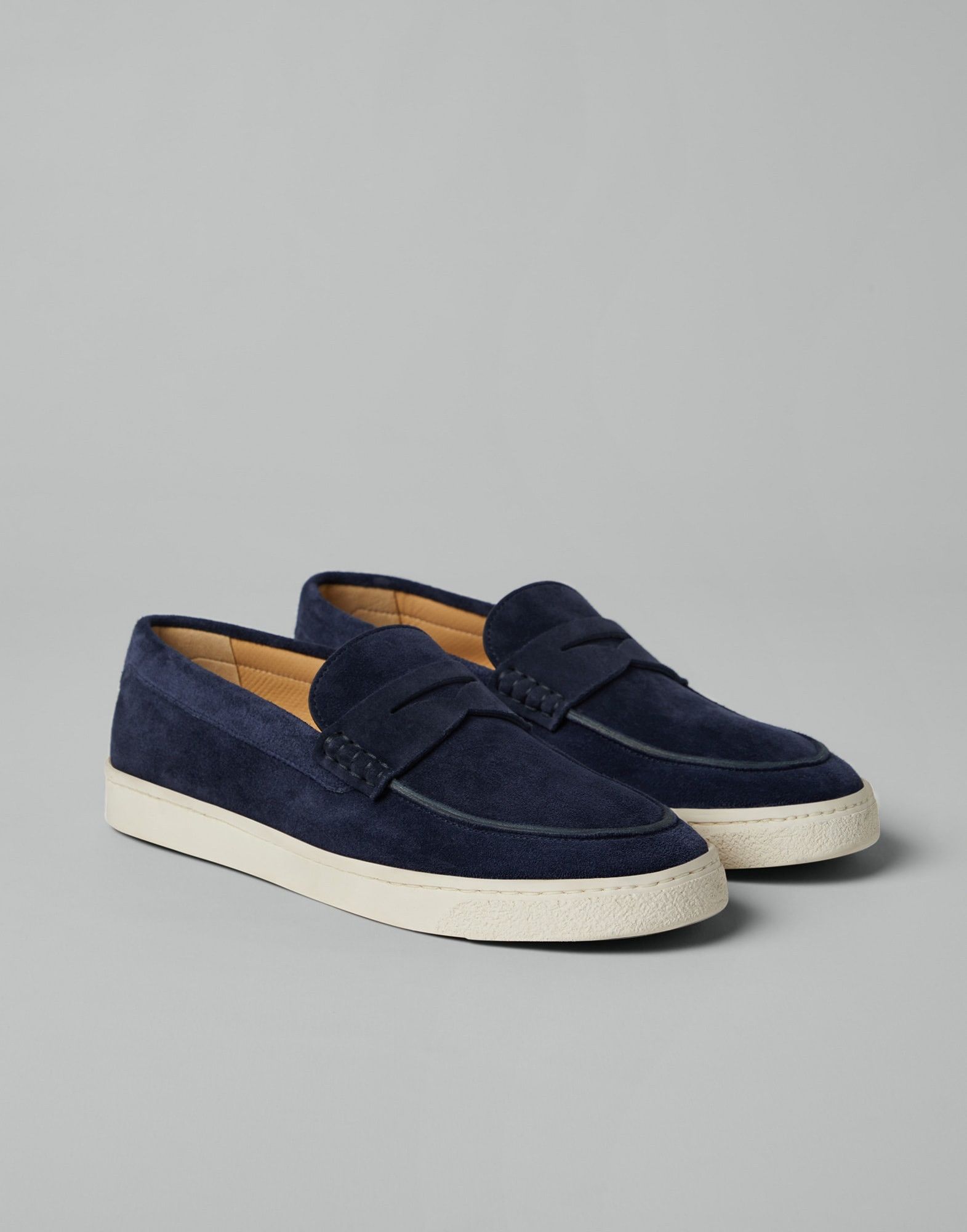 Brunello Cucinelli o1la1rc1a0425 Loafer in Blue Size US 12 / EU 45 - 1 Thumbnail