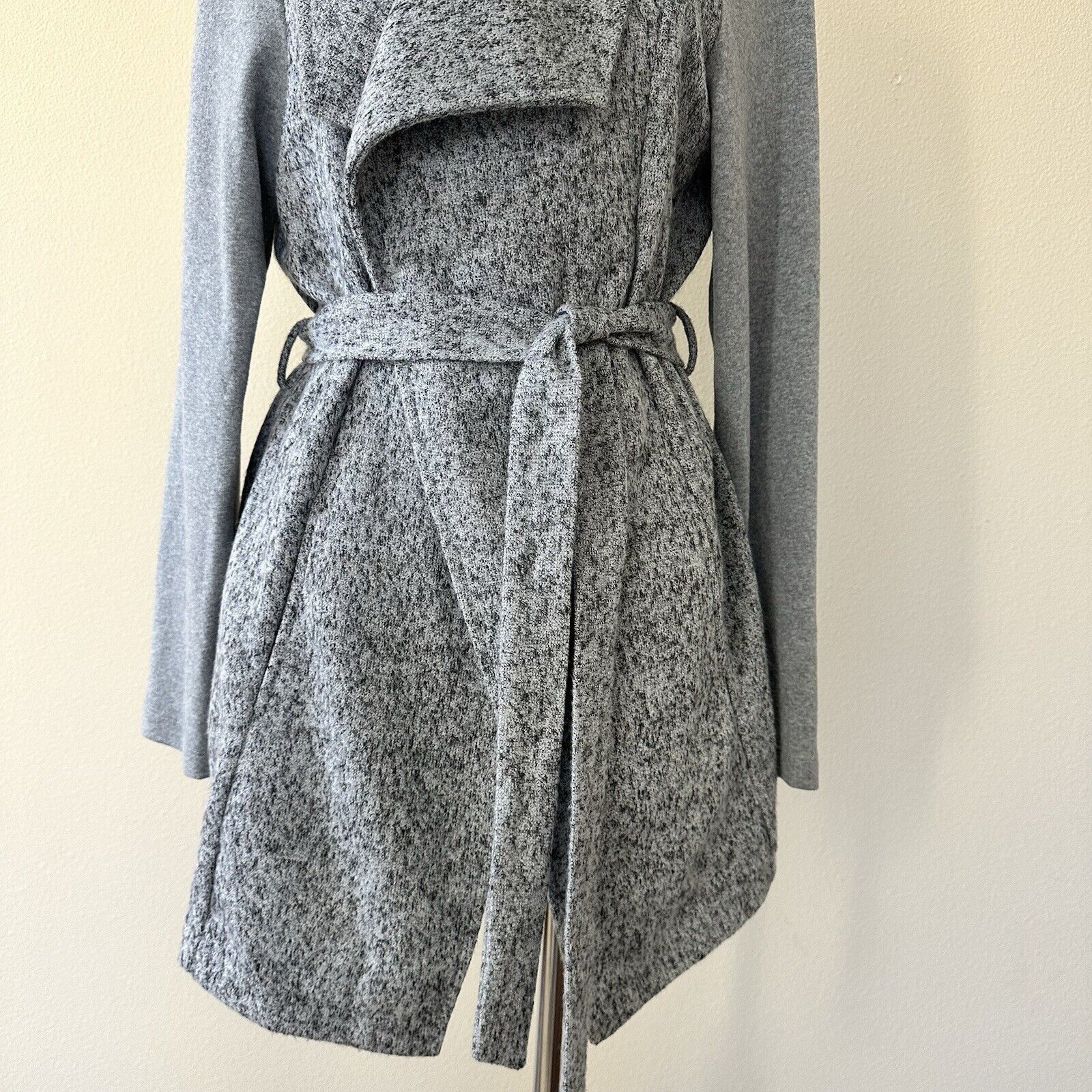 Other Doe & Rae Grey Belted Knit Cardigan Open Front Size US M Size M / US 6-8 / IT 42-44 - 8 Thumbnail