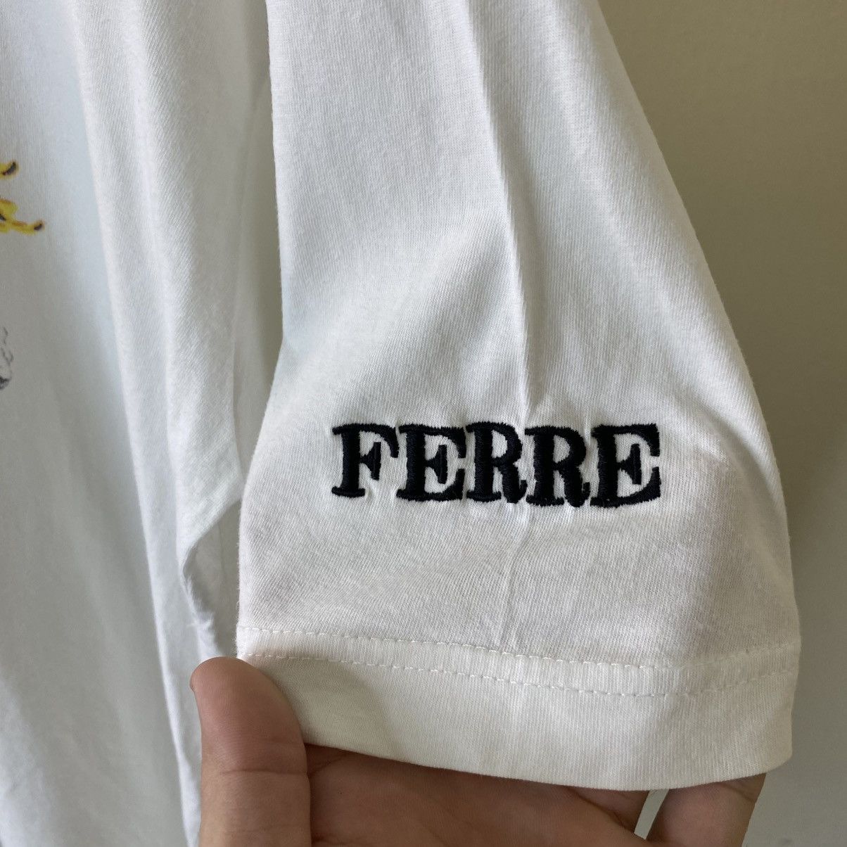 Gianfranco Ferre 1990s Gianfranco Ferre Affliction Design T Shirt Size US L / EU 52-54 / 3 - 3 Thumbnail