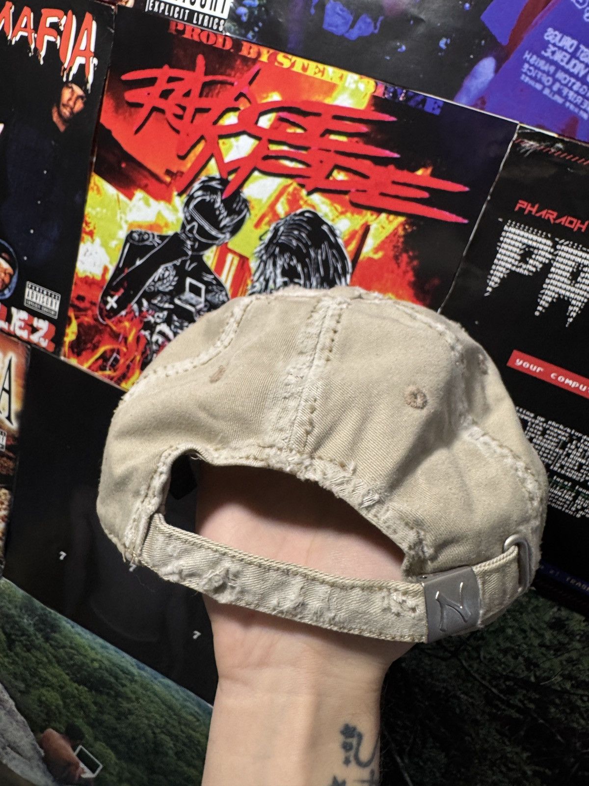 Vintage Custom Punk Distressed Cap Size ONE SIZE - 3 Thumbnail