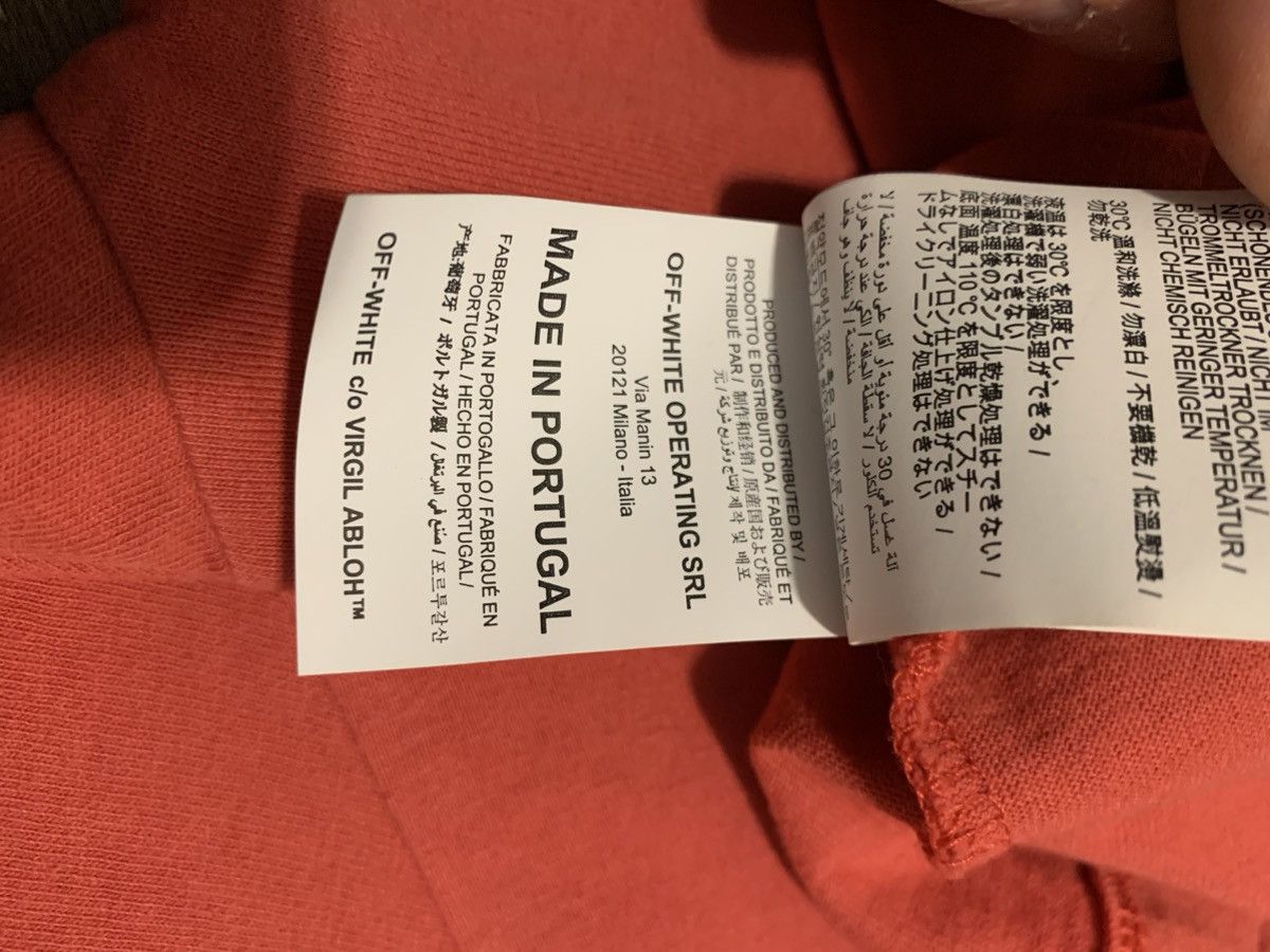 OFF WHITE red T shirt diagonal arrows