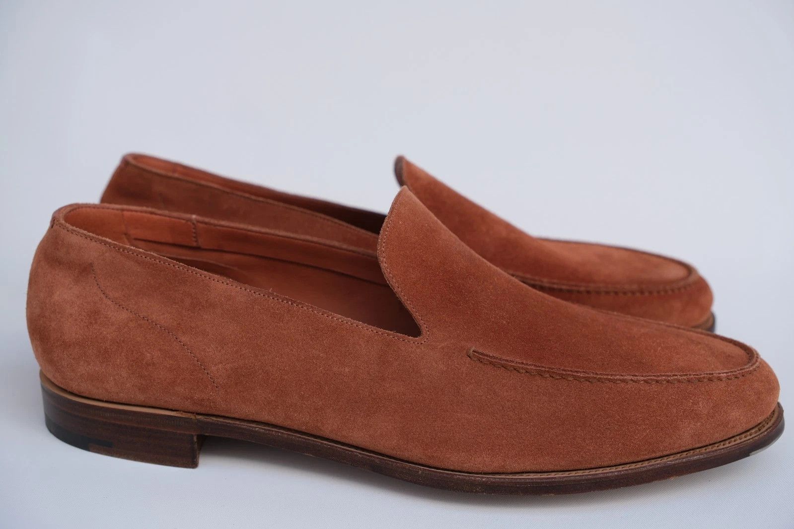 Edward Green New Edward Green Hampton Salmon Suede Loafers UK 10.5 /US 11 Size US 11 / EU 44 - 3 Thumbnail