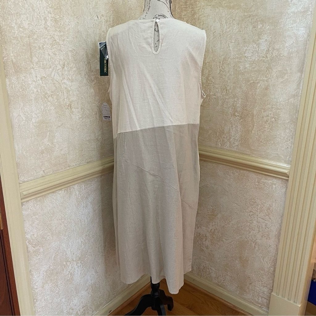Other For Cynthia Sleeveless Linen Blend Midi Dress XL Lagenlook Size XL / US 12-14 / IT 48-50 - 5 Thumbnail