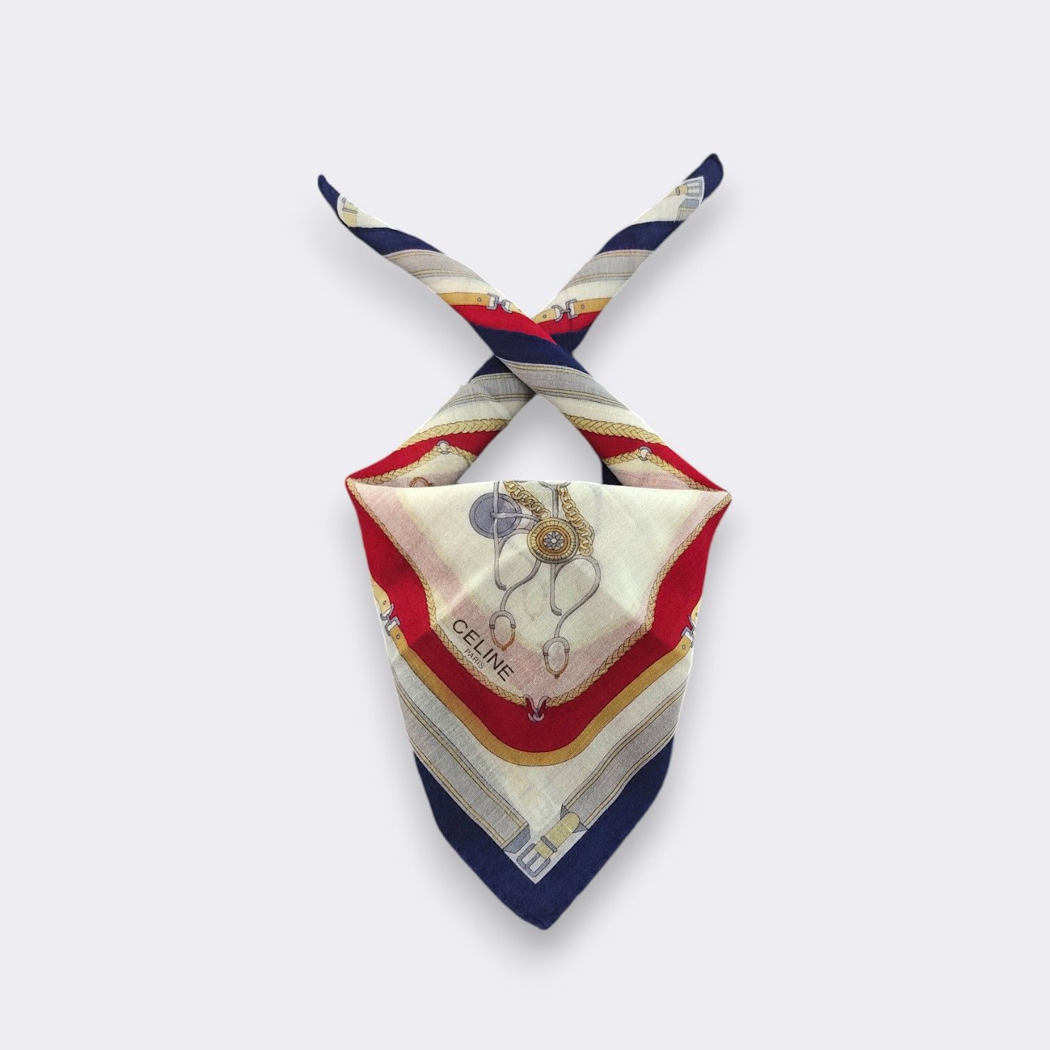 Celine Vintage Celine Handkerchief Neckerchief Bandana H268H Size ONE SIZE - 2 Thumbnail