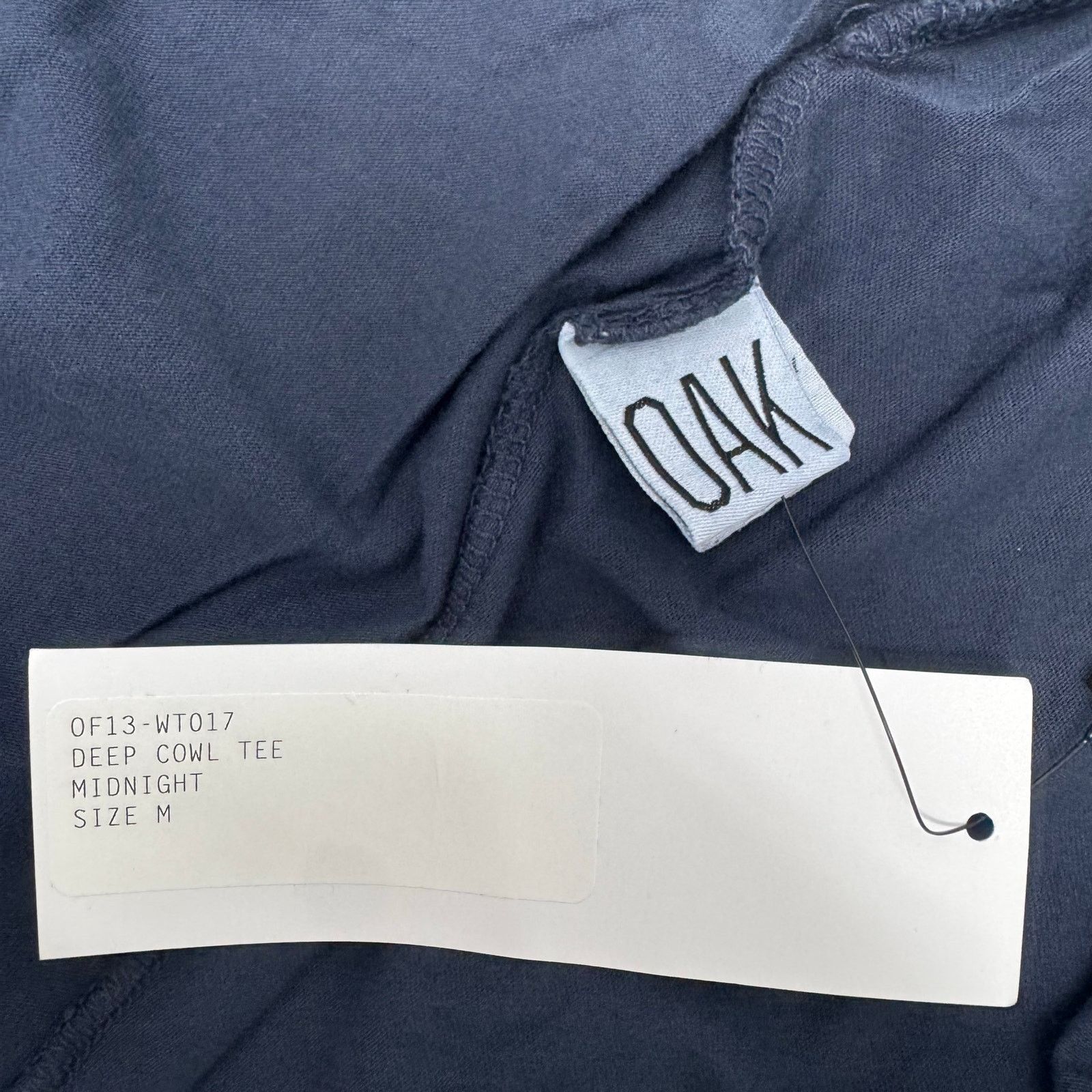 OAK OAK Women's Deep Cowl Tee Cotton sz M Navy Slouchy Beachy Size M / US 6-8 / IT 42-44 - 8 Thumbnail