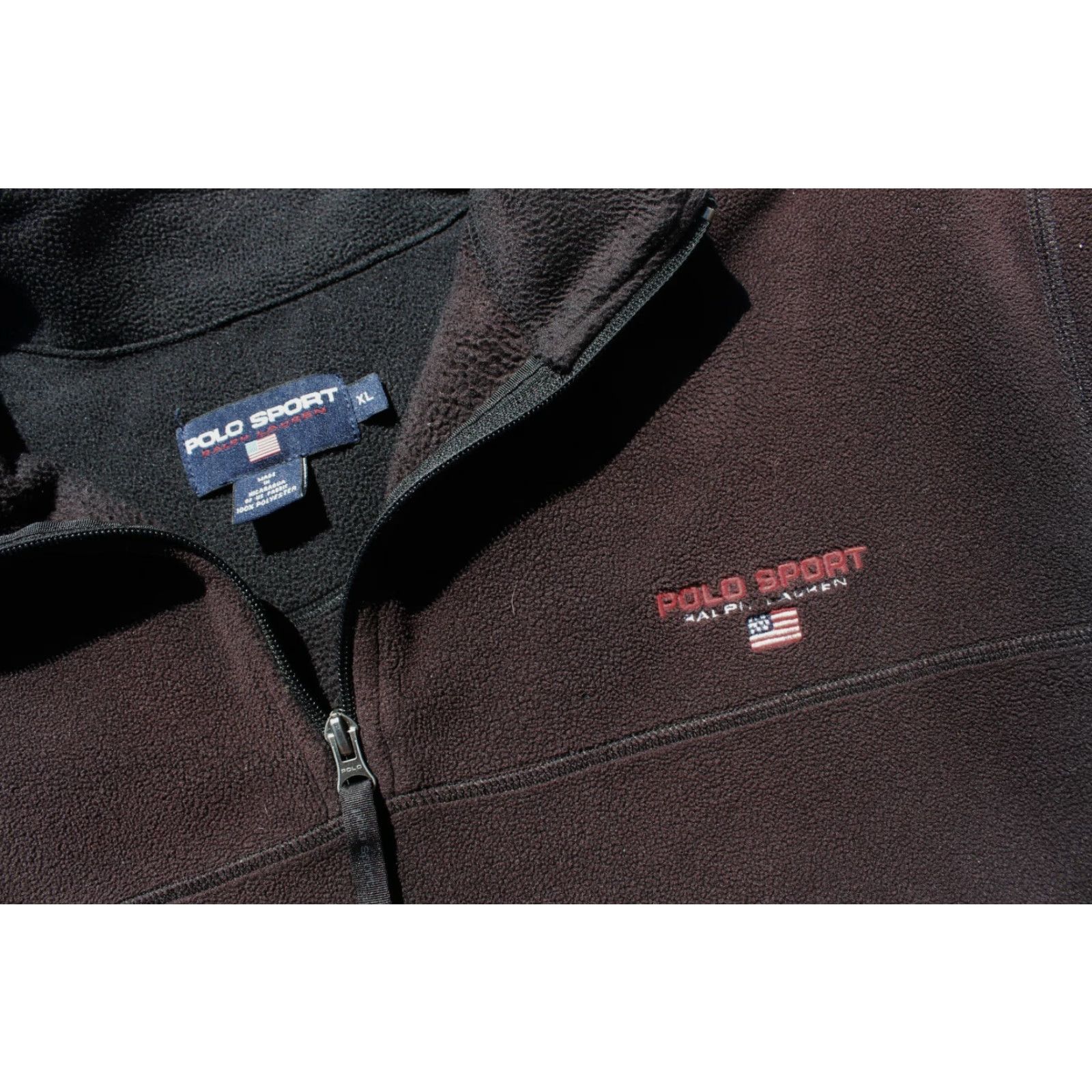 Vintage VINTAGE Polo Sport RL Polartec ¼ zip Fleece Pullover Short Sleeve Black XL Polo Sport Shirt Men XL Black 1980s Sports Sweatshirt 1/4 Zip Size US XL / EU 56 / 4 - 3 Thumbnail
