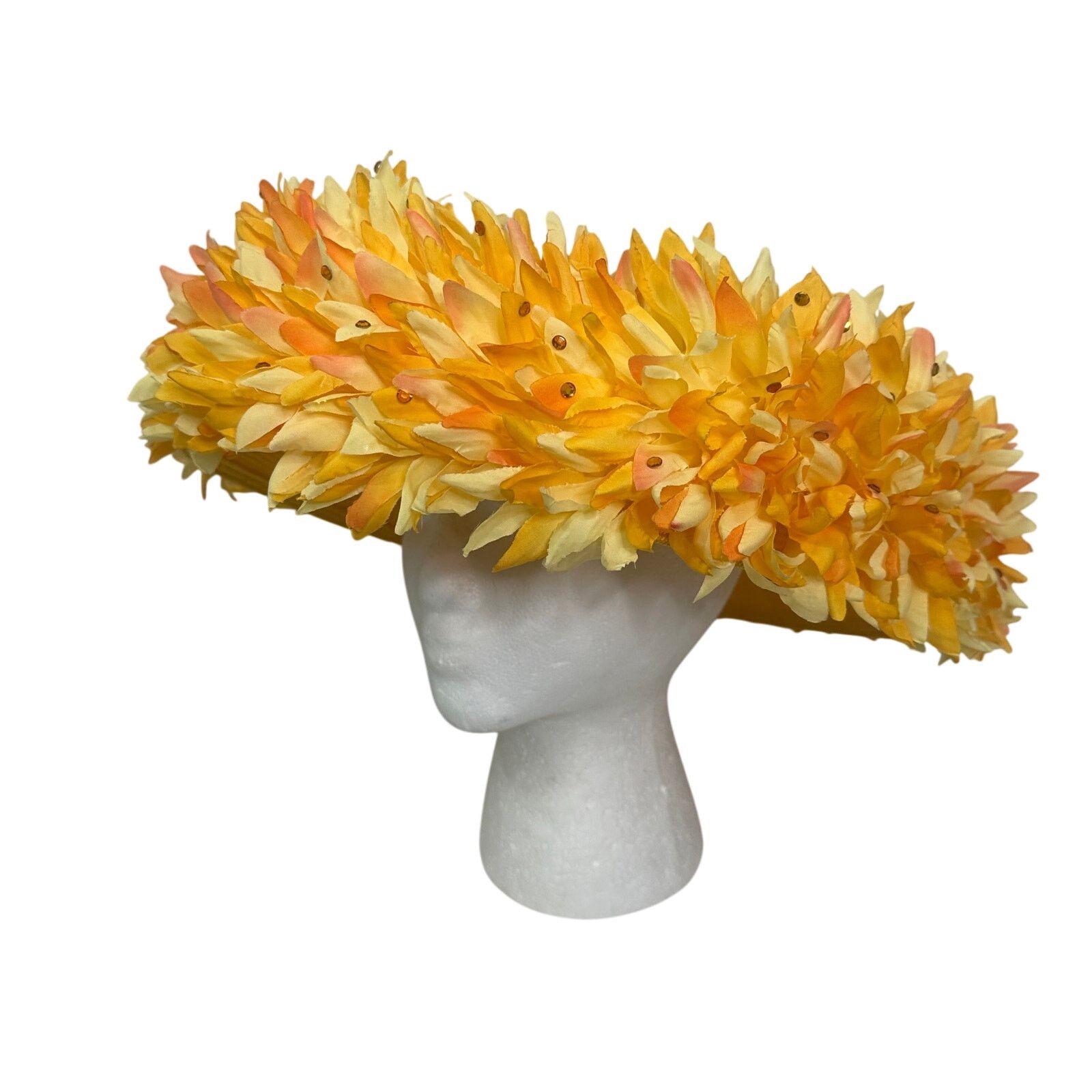 Vintage Vintage 1980s b. michael Yellow Church Derby Formal Hat Size ONE SIZE - 8 Thumbnail
