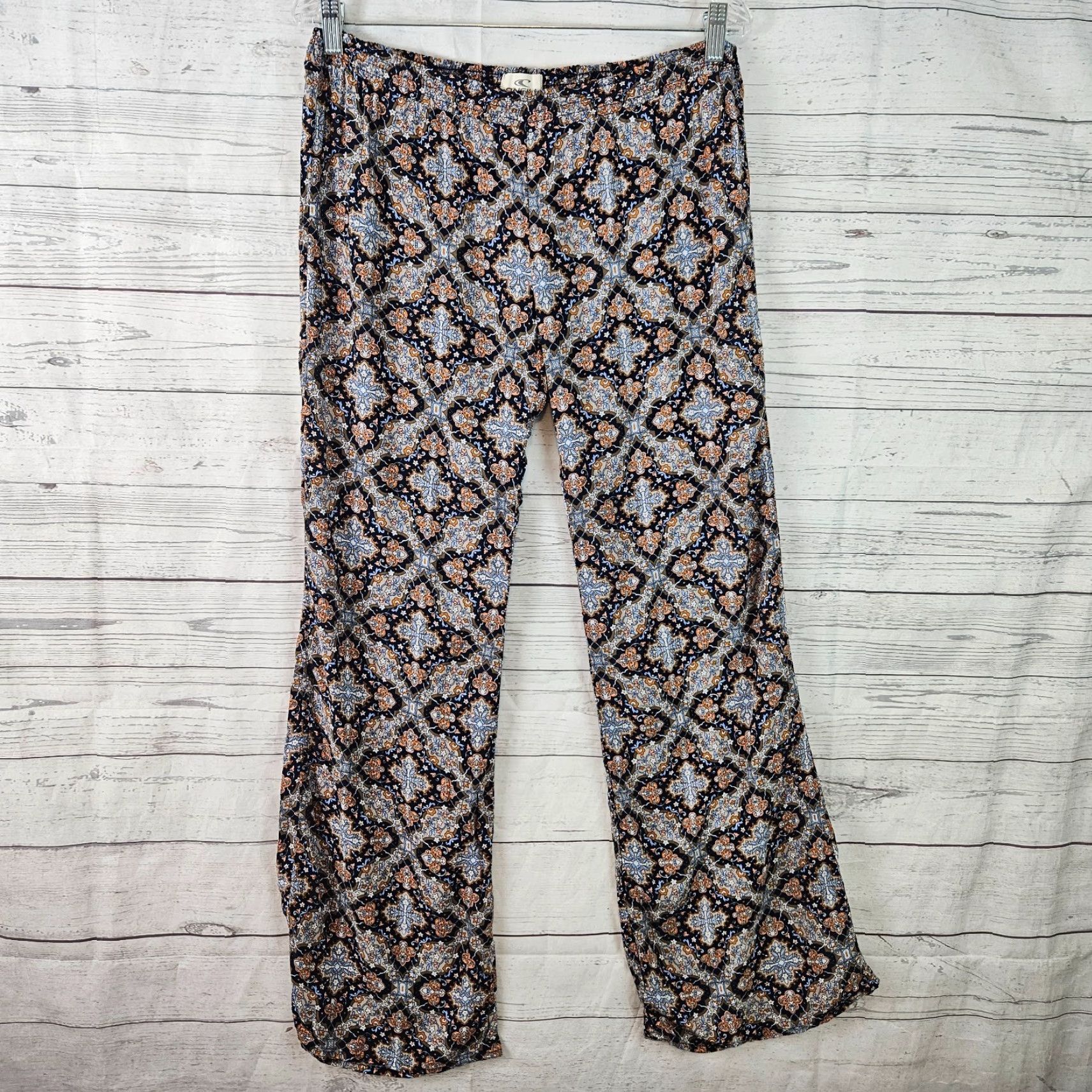 O'Neill O'Neill Pants Womens Pull On L Blue Viscose Mid Rise 29.5 Inseam 14.5 Waisst Straight Size 36" / US 14 / IT 50 - 2 Thumbnail