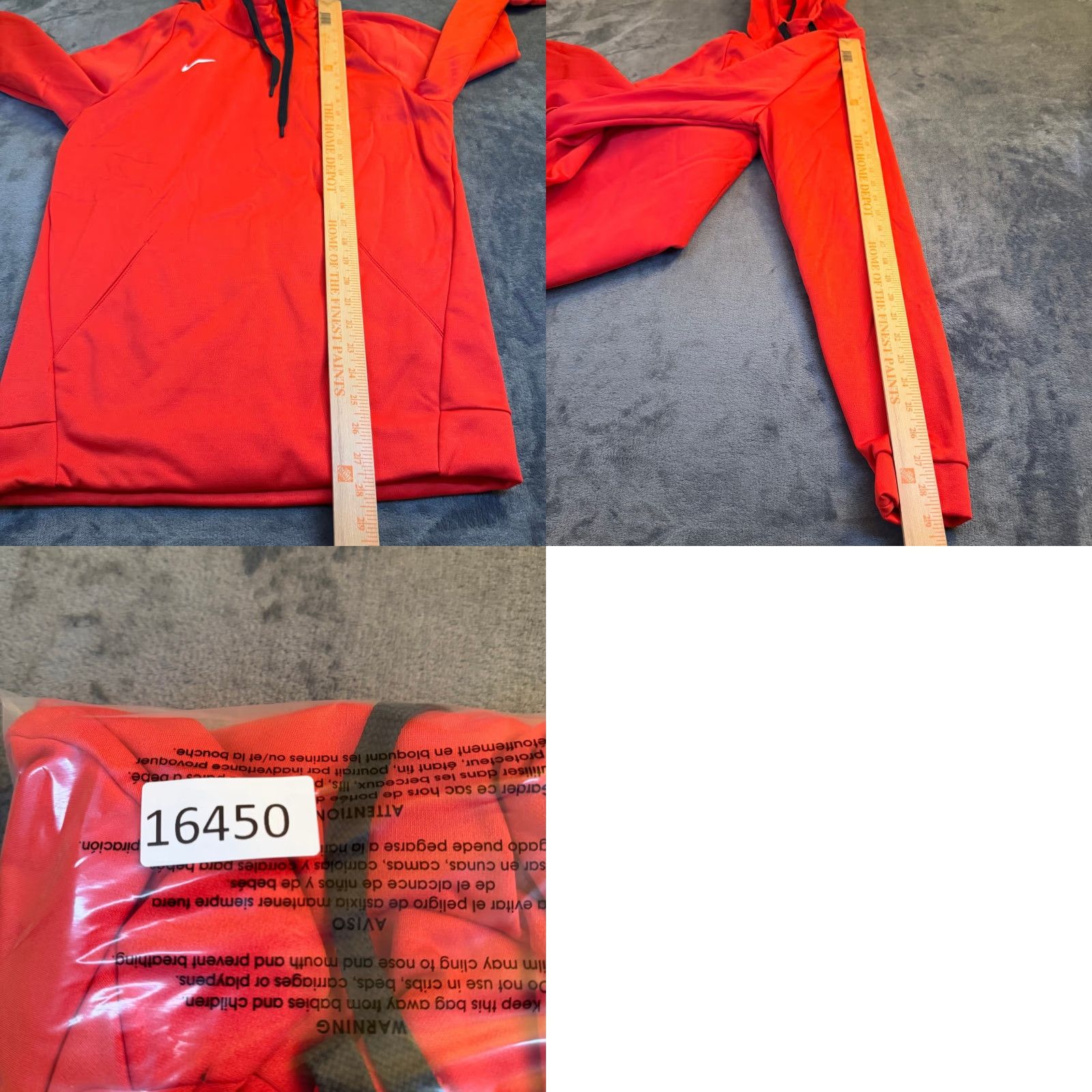 Nike VINTAGE Nike Dri-FIT Red Athletic Hoodie Pullover Sweatshirt Long Sleeve Mens Small Size US S / EU 44-46 / 1 - 8 Thumbnail