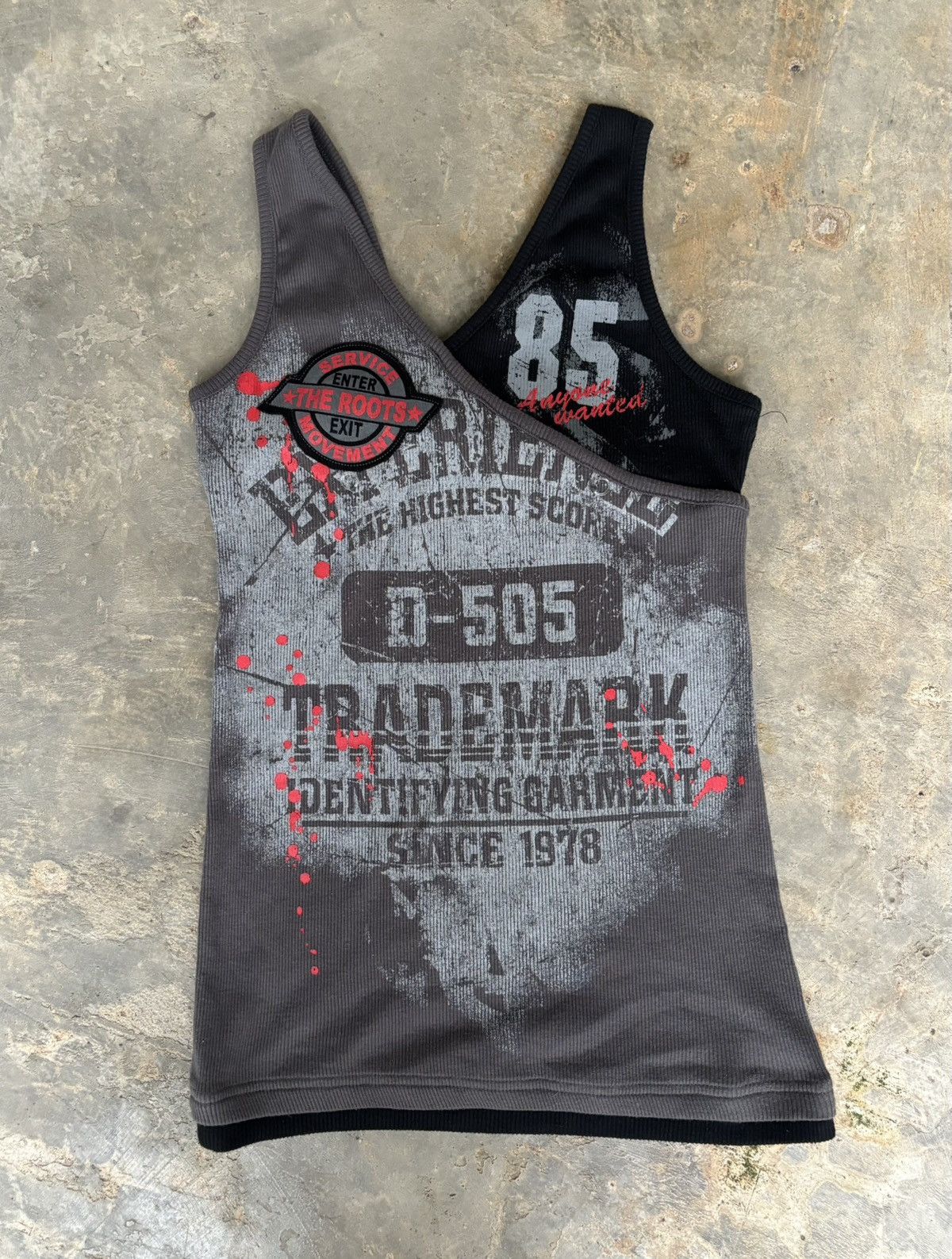 トップス 00s ifsixwasnine shamballa tank top y2k Hysteric Glamour Y2k Cornflake Ifsixwasnine Punk Style Tank Tops