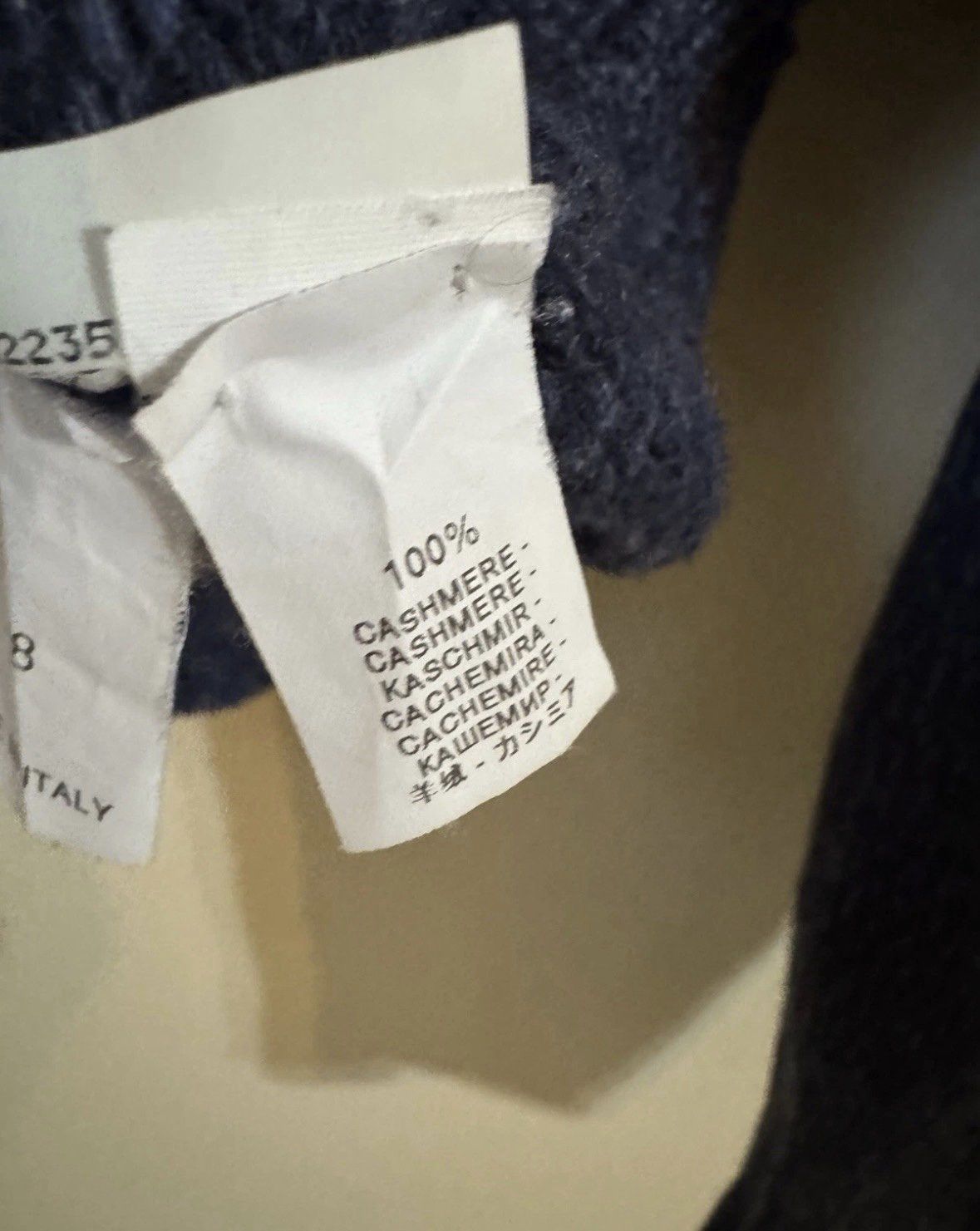 Brunello Cucinelli Brunello Cucinelli 100% Cashmere Shawl Cardigan Sweater Navy Size US M / EU 48-50 / 2 - 4 Thumbnail