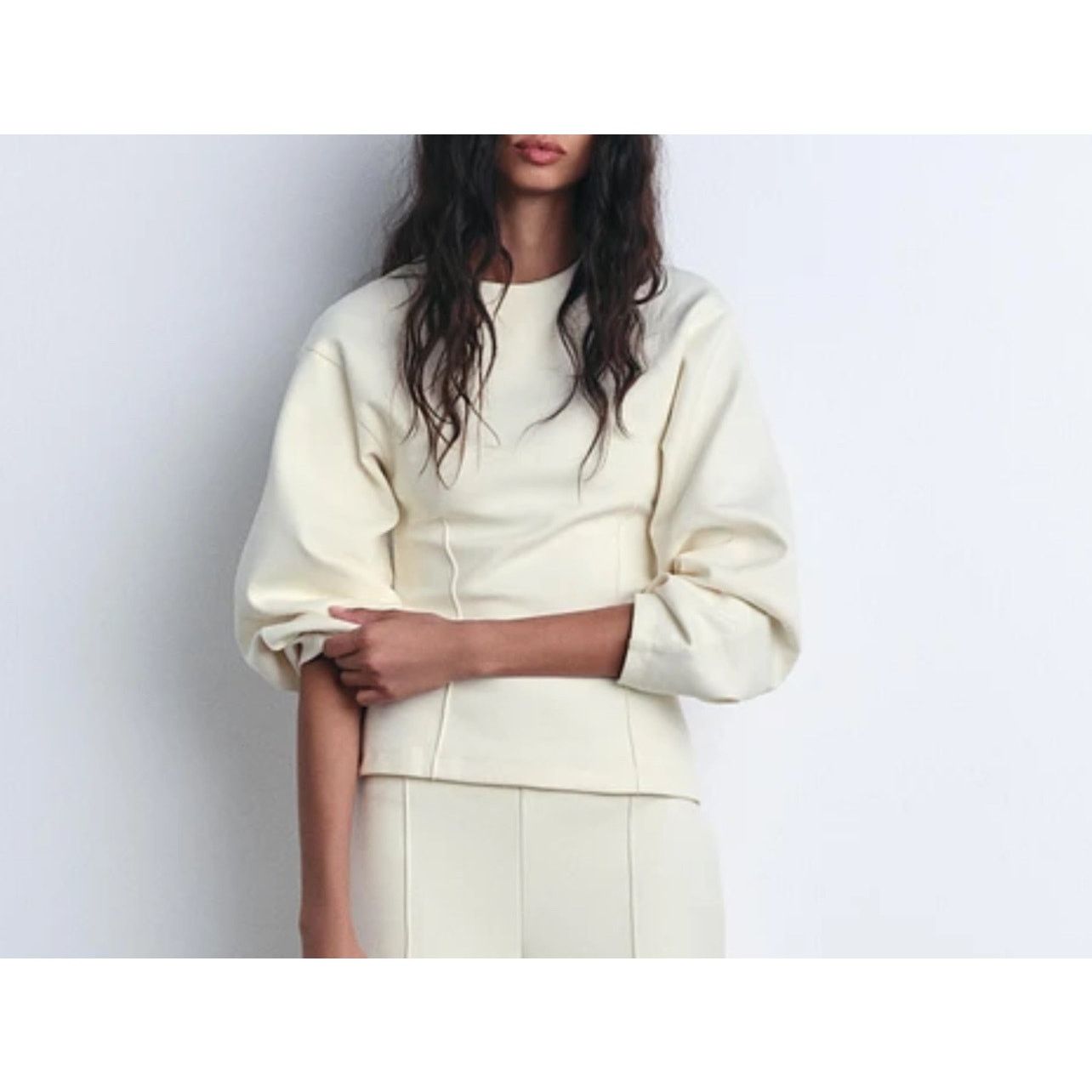 Zara Nwt- Zara- FITTED INTERLOCK TOP-M Size M / US 6-8 / IT 42-44 - 1 Thumbnail