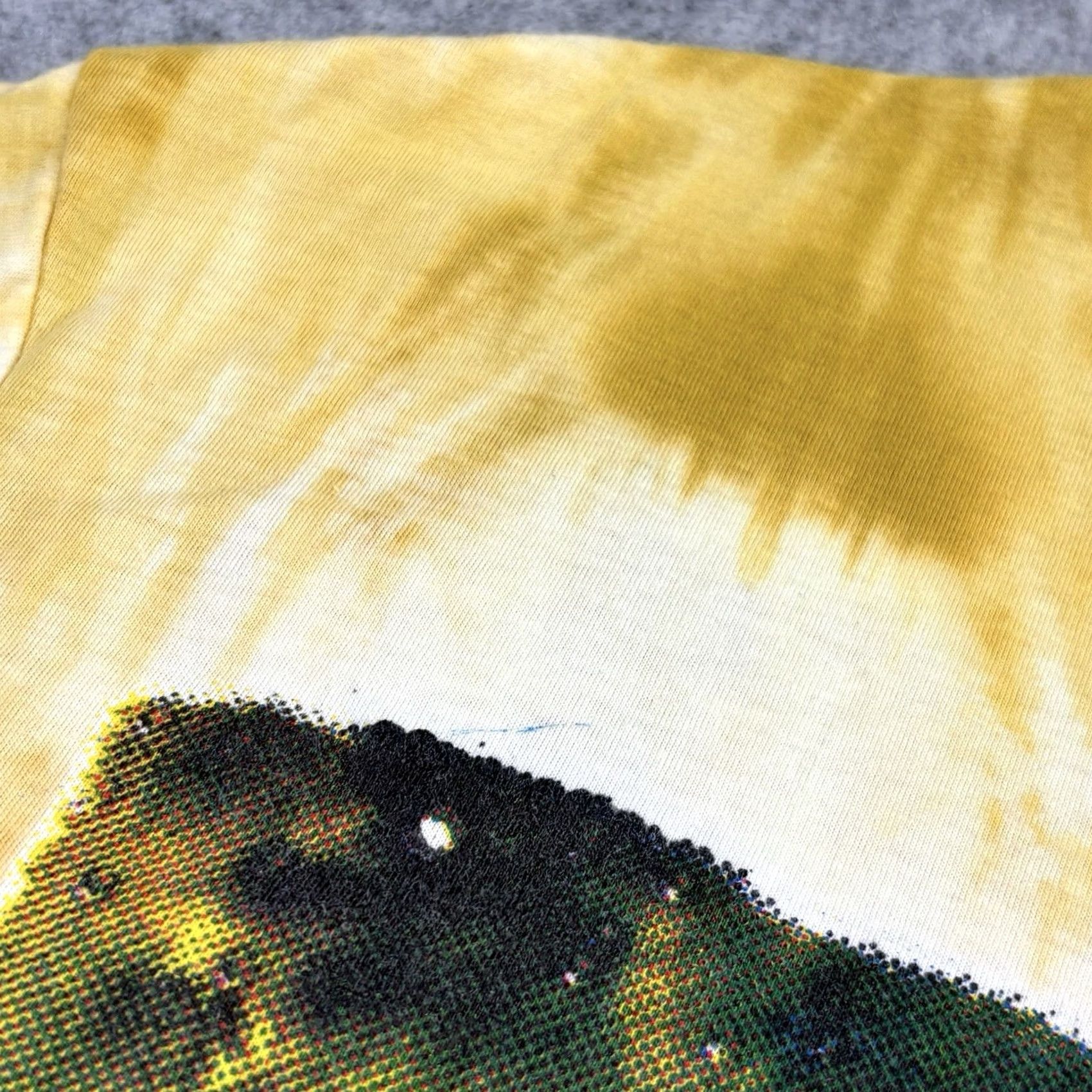 Vintage SURE tie dye spiritual design T-Shirt Yellow Large Mens Short Sleeve Shirt Size US L / EU 52-54 / 3 - 5 Thumbnail