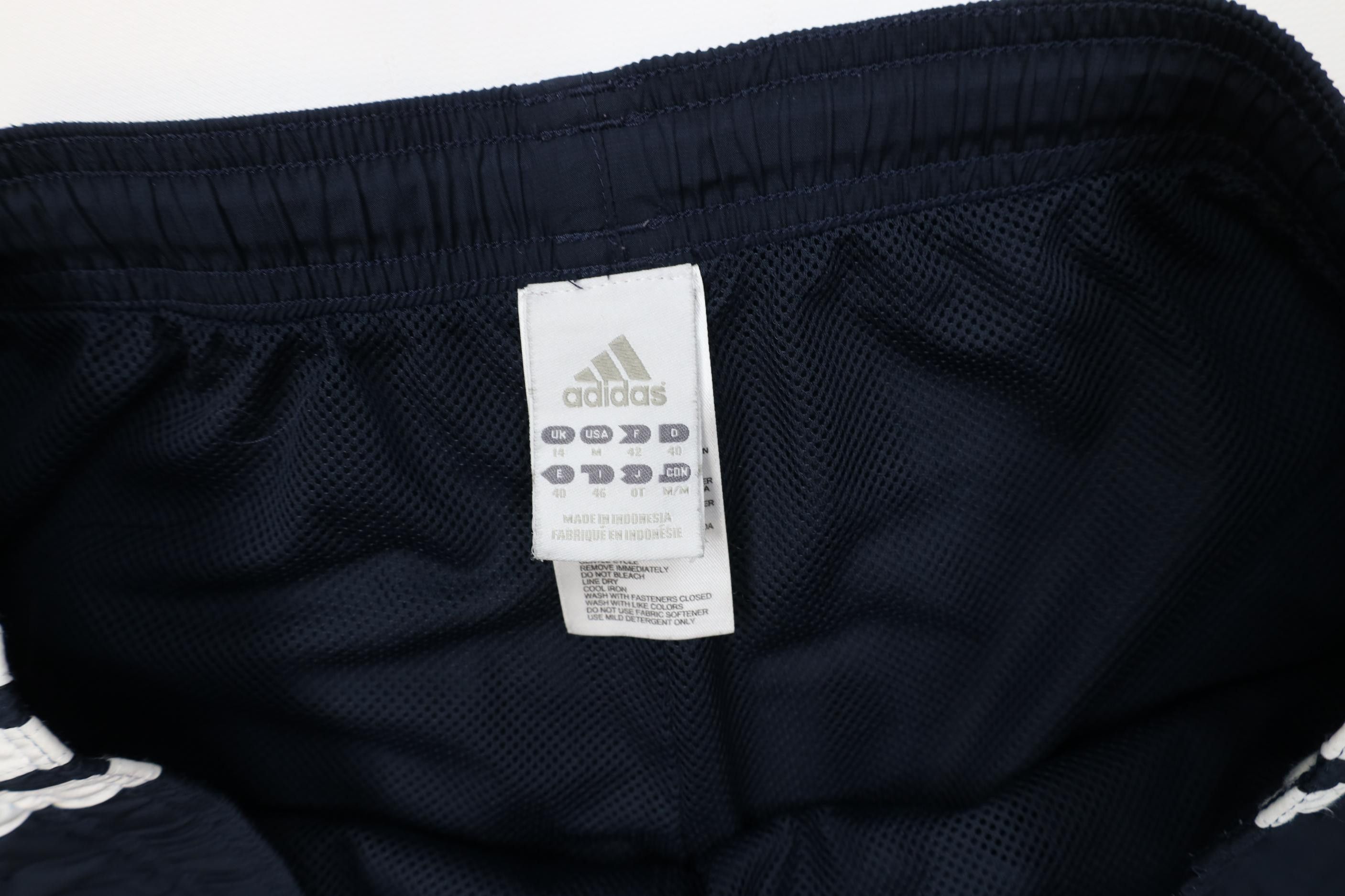 Adidas Vintage Y2K Adidas Striped Lined Wide Leg Windbreaker Pants Size 33" - 10 Thumbnail